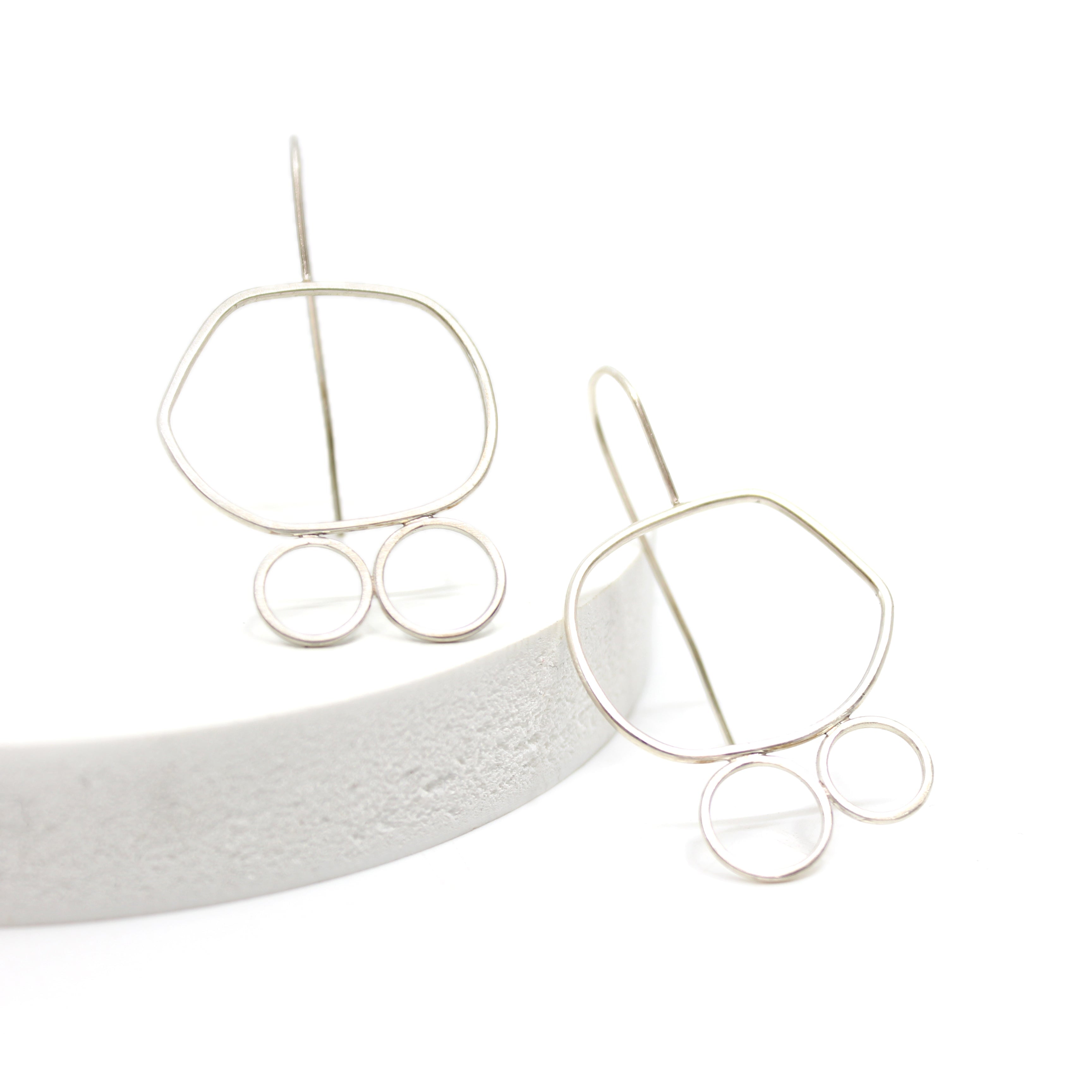 Sterling Silver Frame Earrings - L Jewellery Chloe Waddell