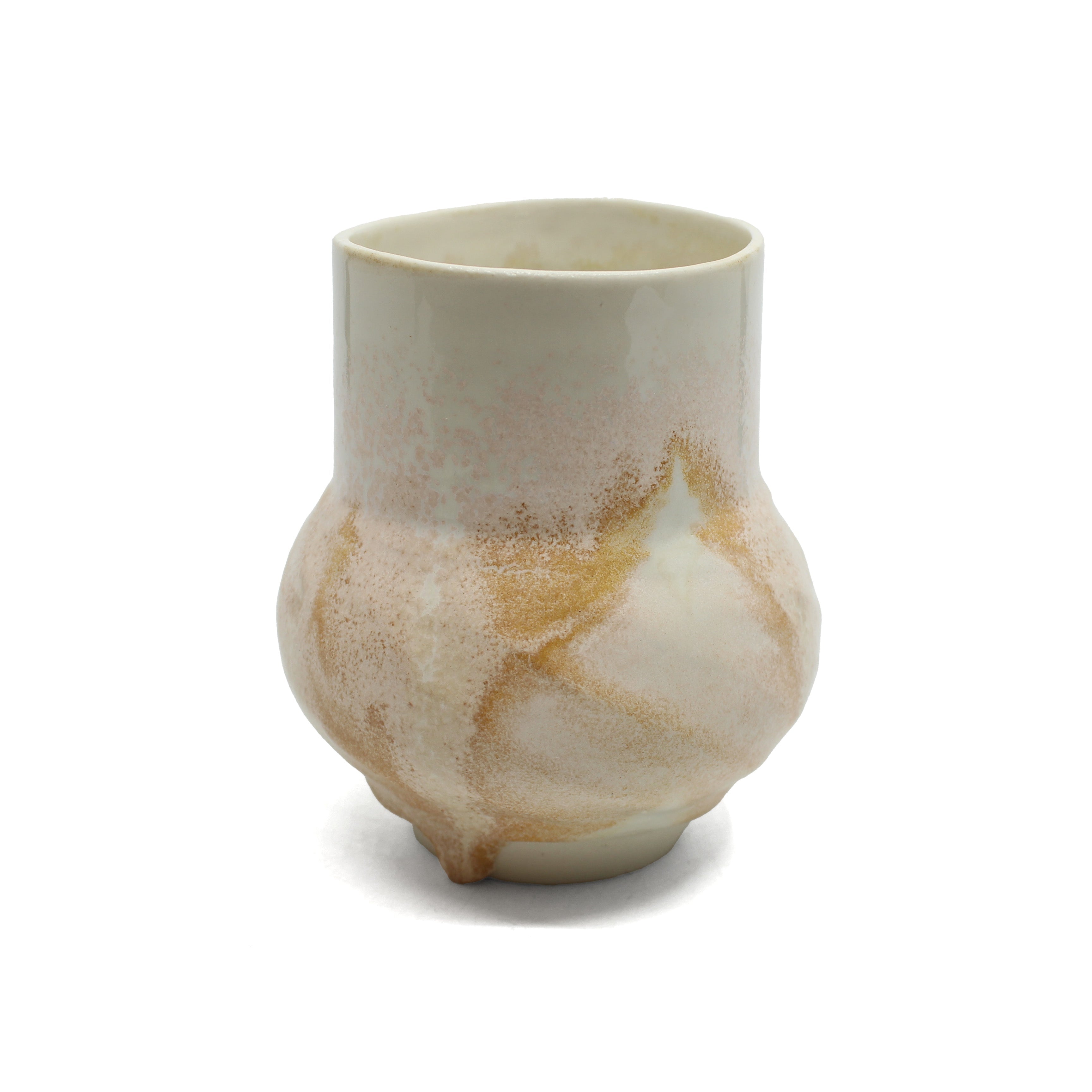 Round Flask Rain 3 Ceramics Amber Winter