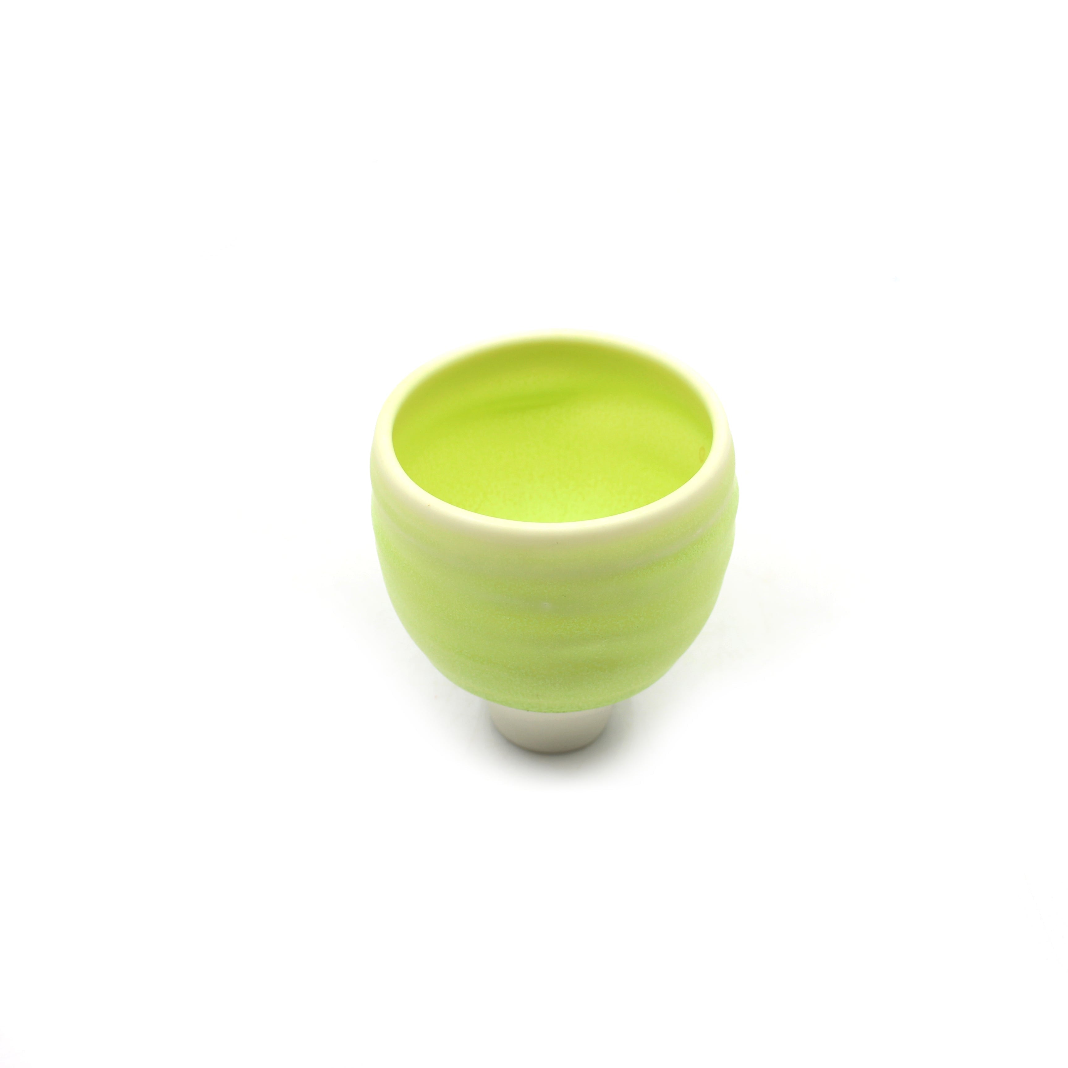 Cup w/ Mint Crystalline Crackle Glaze Ceramics Peter Biddulph