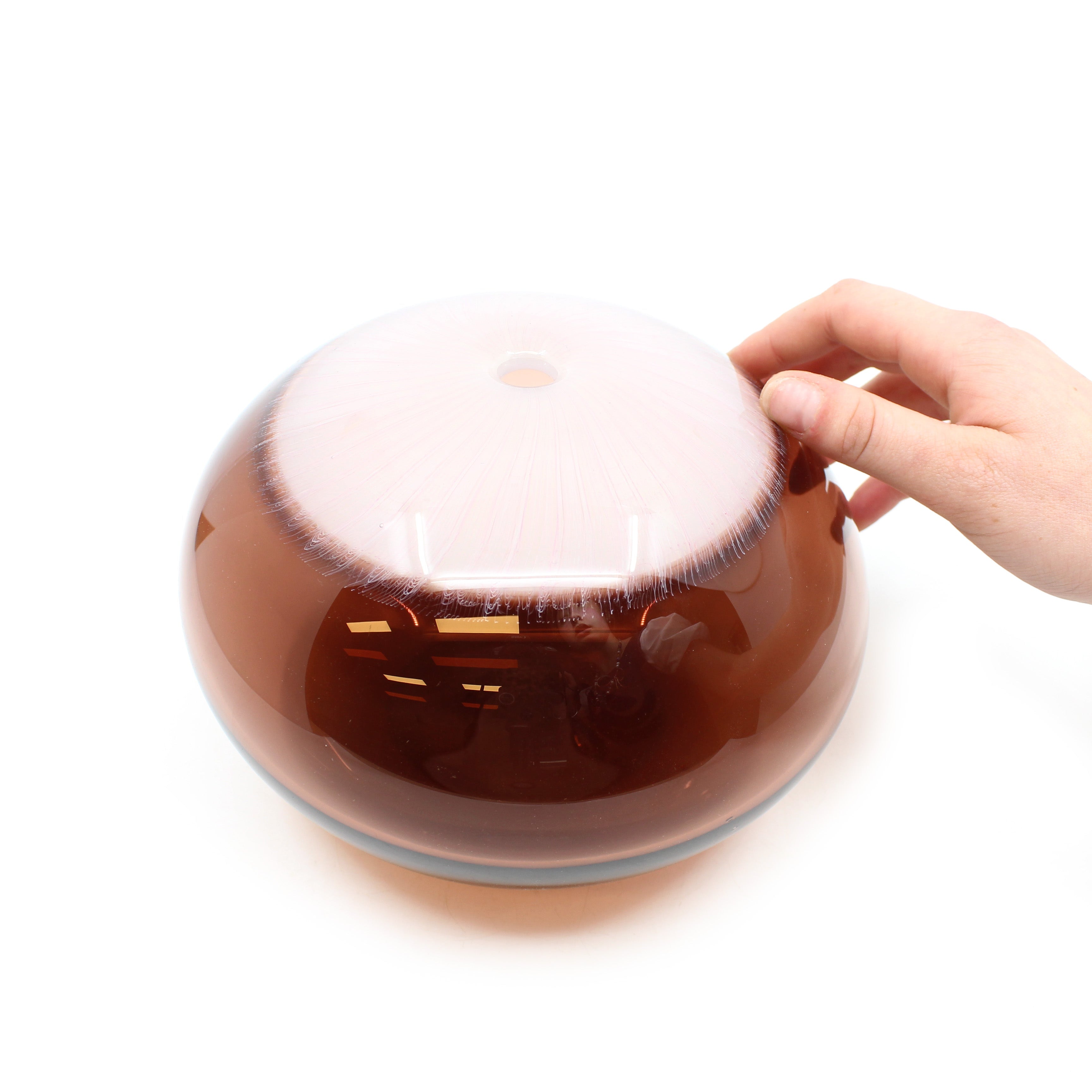 Encalmo round vessel Glass Jo Bone