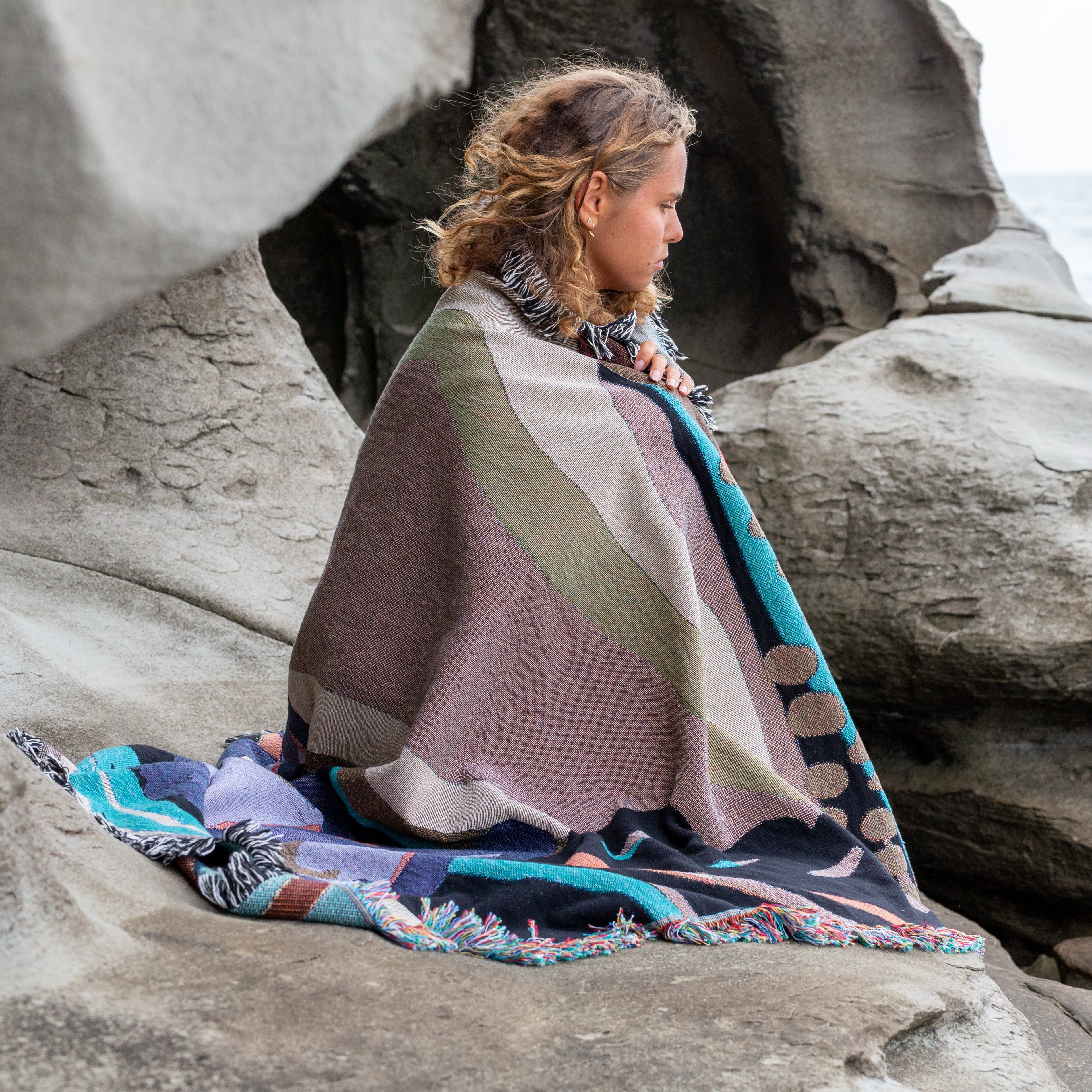 Bambara (pathways) Blanket Textiles & Fibre Libby Harward