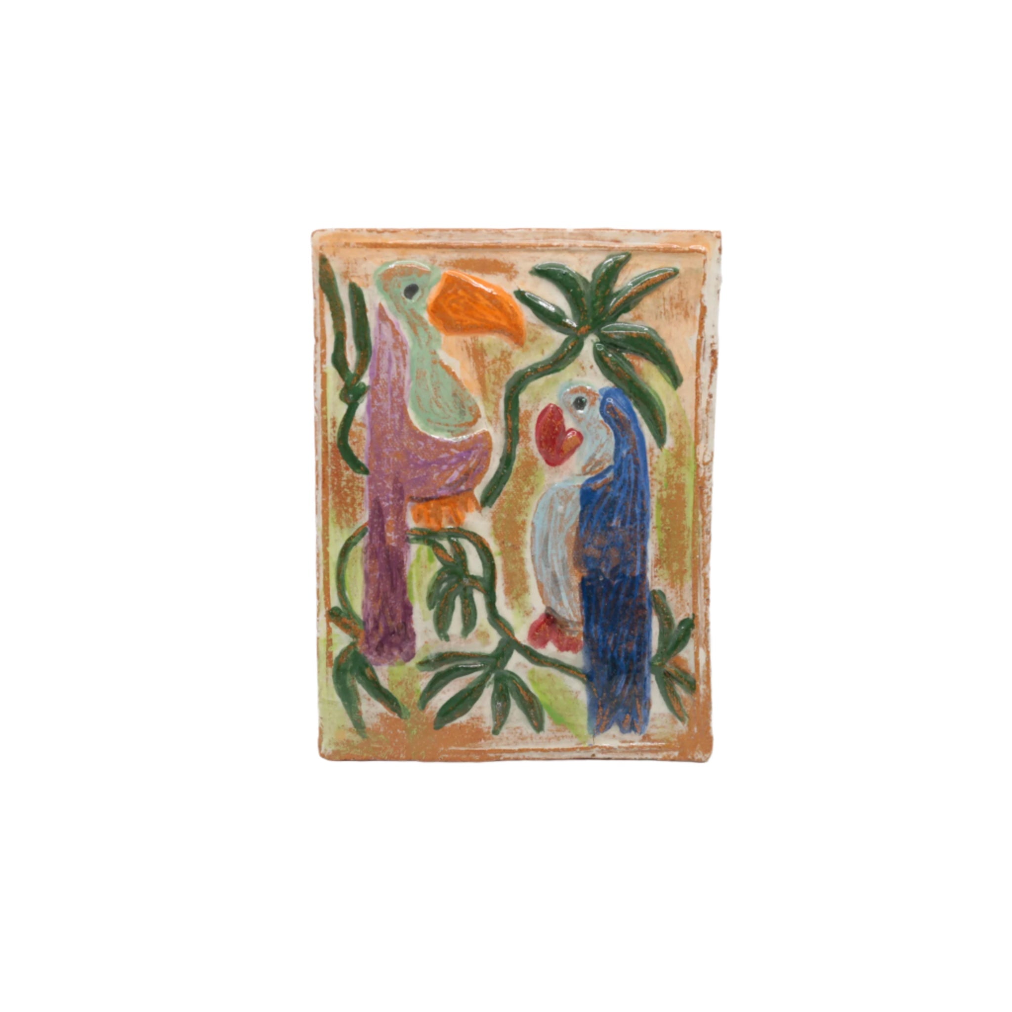 Ceramic Wall Tiles Sculpture & Art object Barbara George Toucans