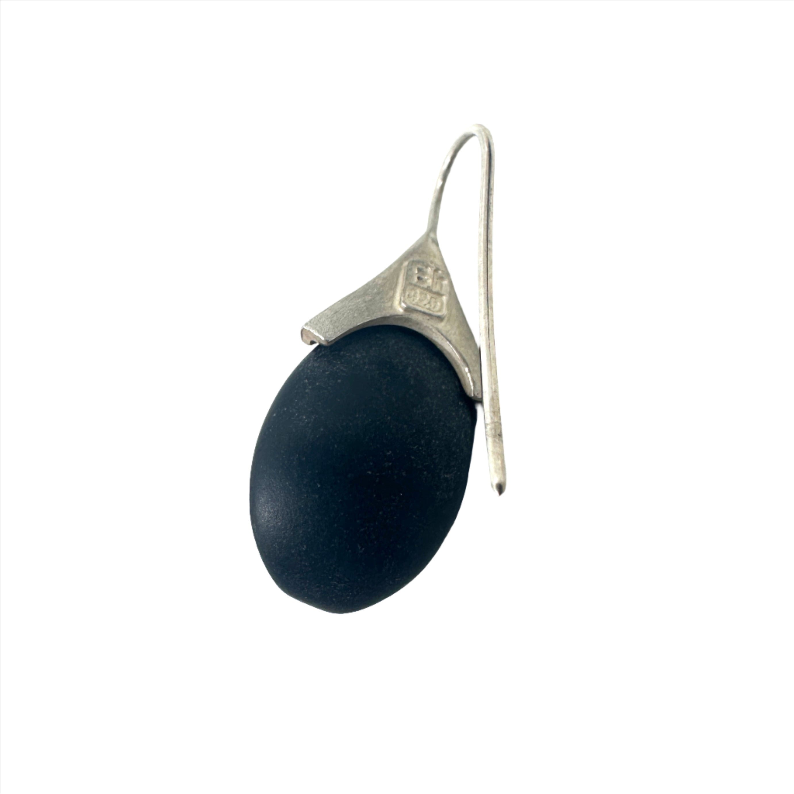 Earrings - Triad Onyx Lozenge Shape Jewellery Barbara Heath
