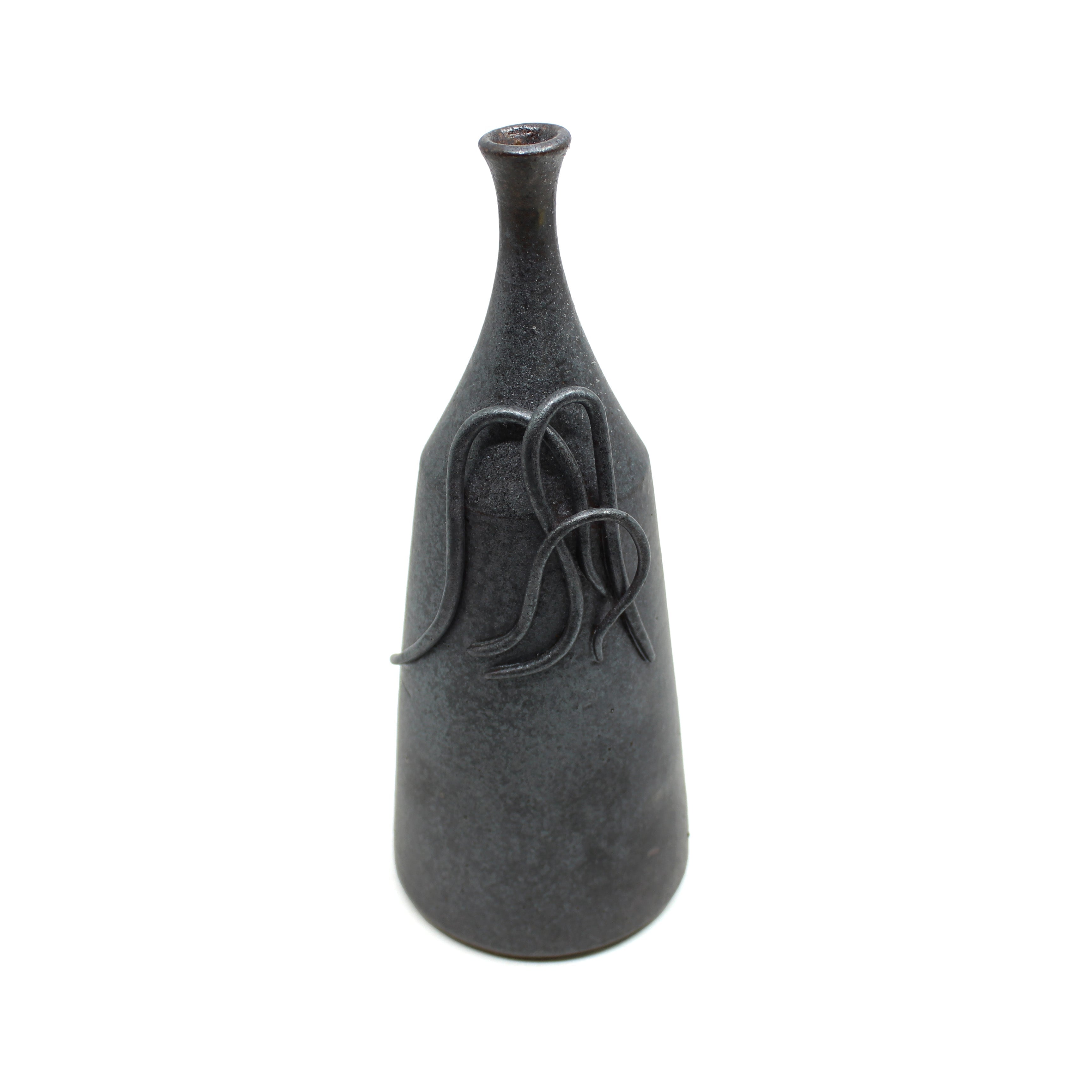 Metal and dust bottle with coils Ceramics Baylee Griffin
