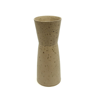 Beige upright short vase