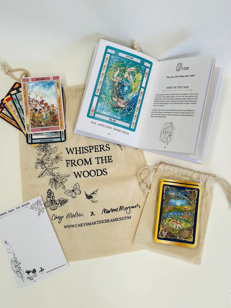 'Whispers From The Woods' oracle deck and companion guide book