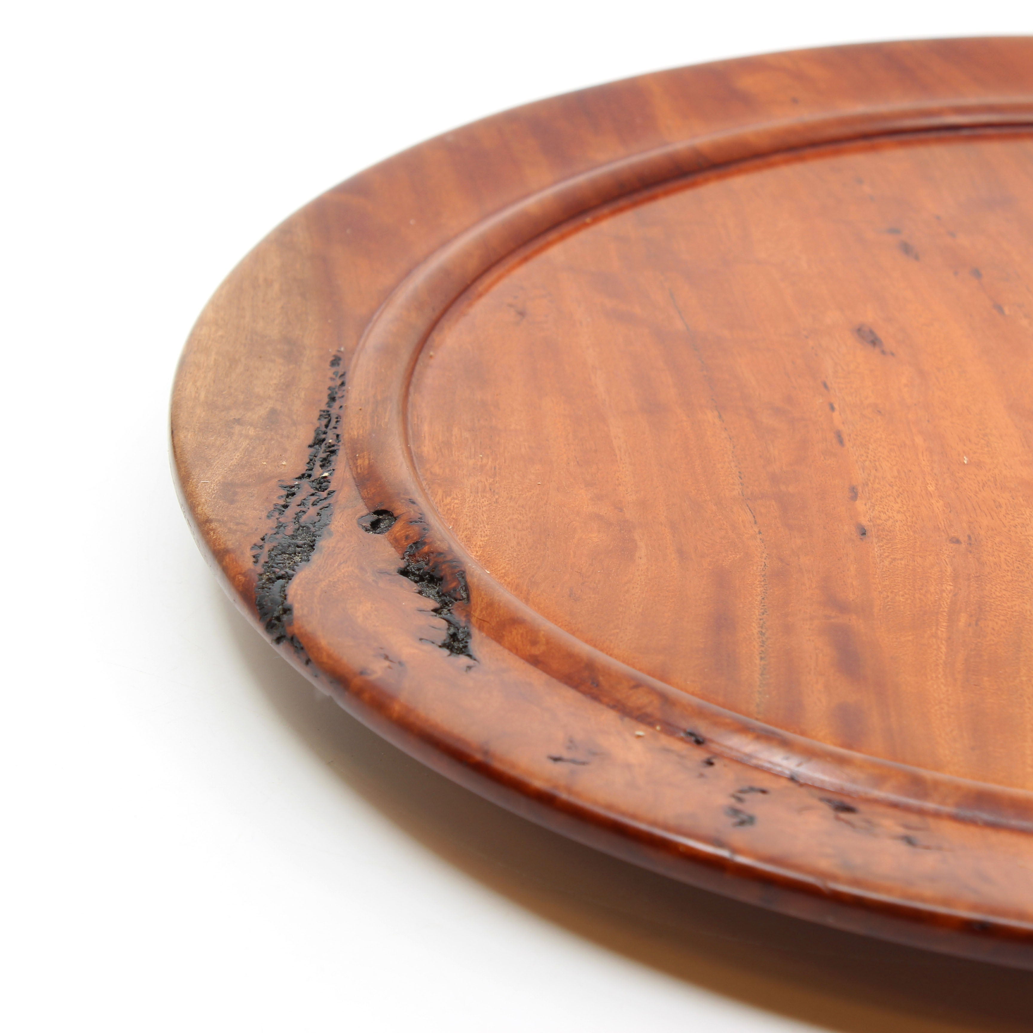 No. 6 Red Stringy bark platter Wood Kerry Corney