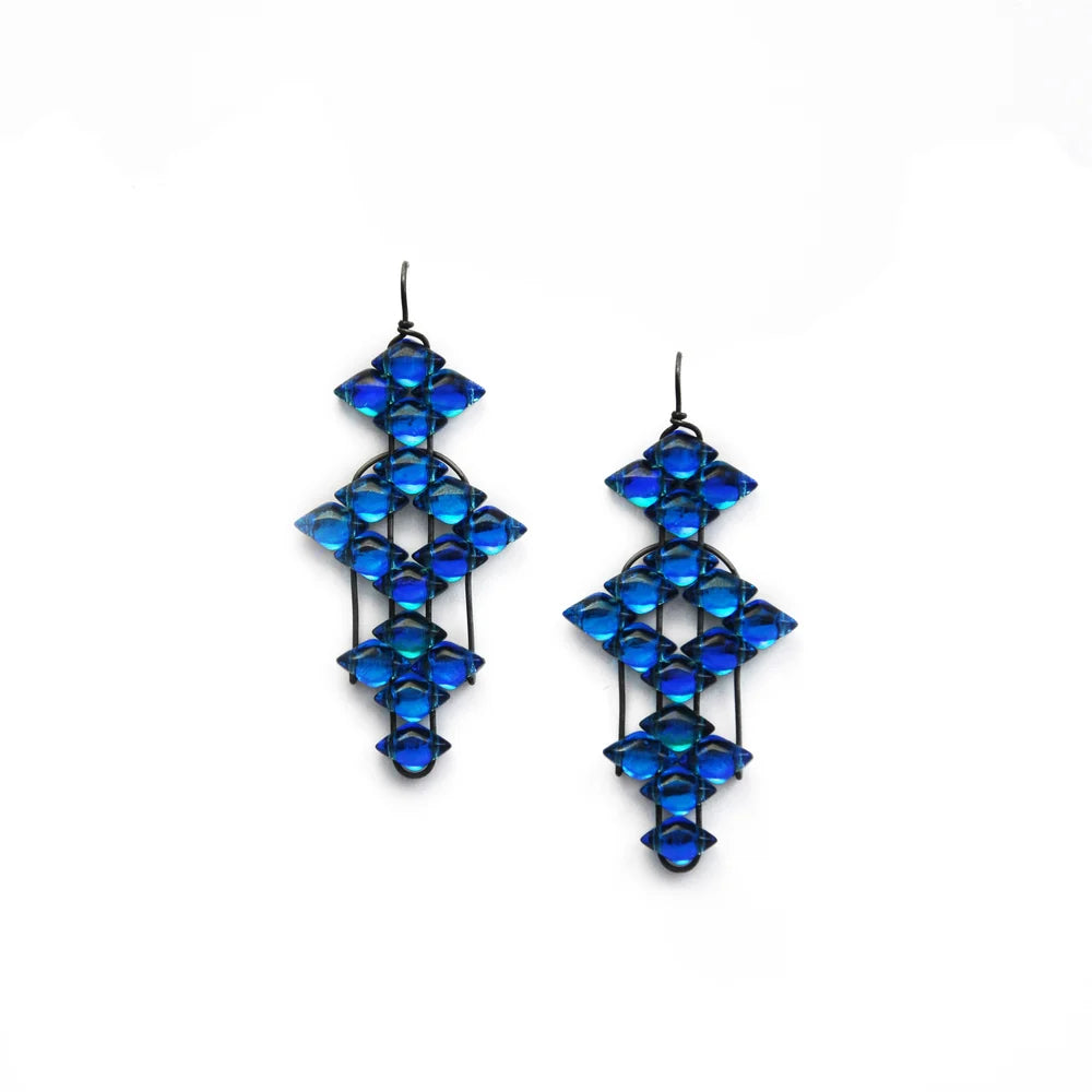 WIREWORK Water Pourer Earrings Glass Paula Dunlop