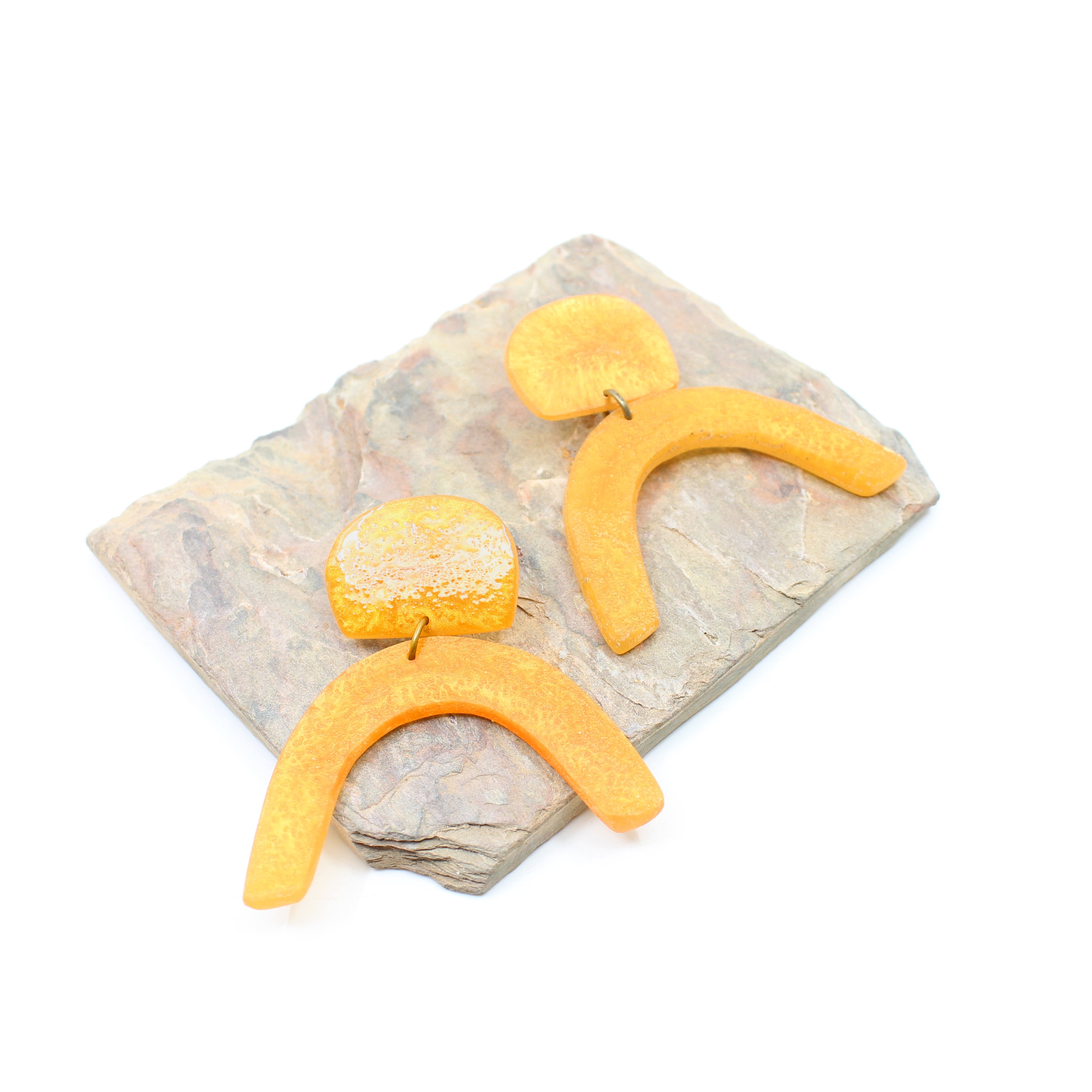 Eco resin earrings (AG) Hypoallergenic stainless steel hooks Jewellery Jen Eales