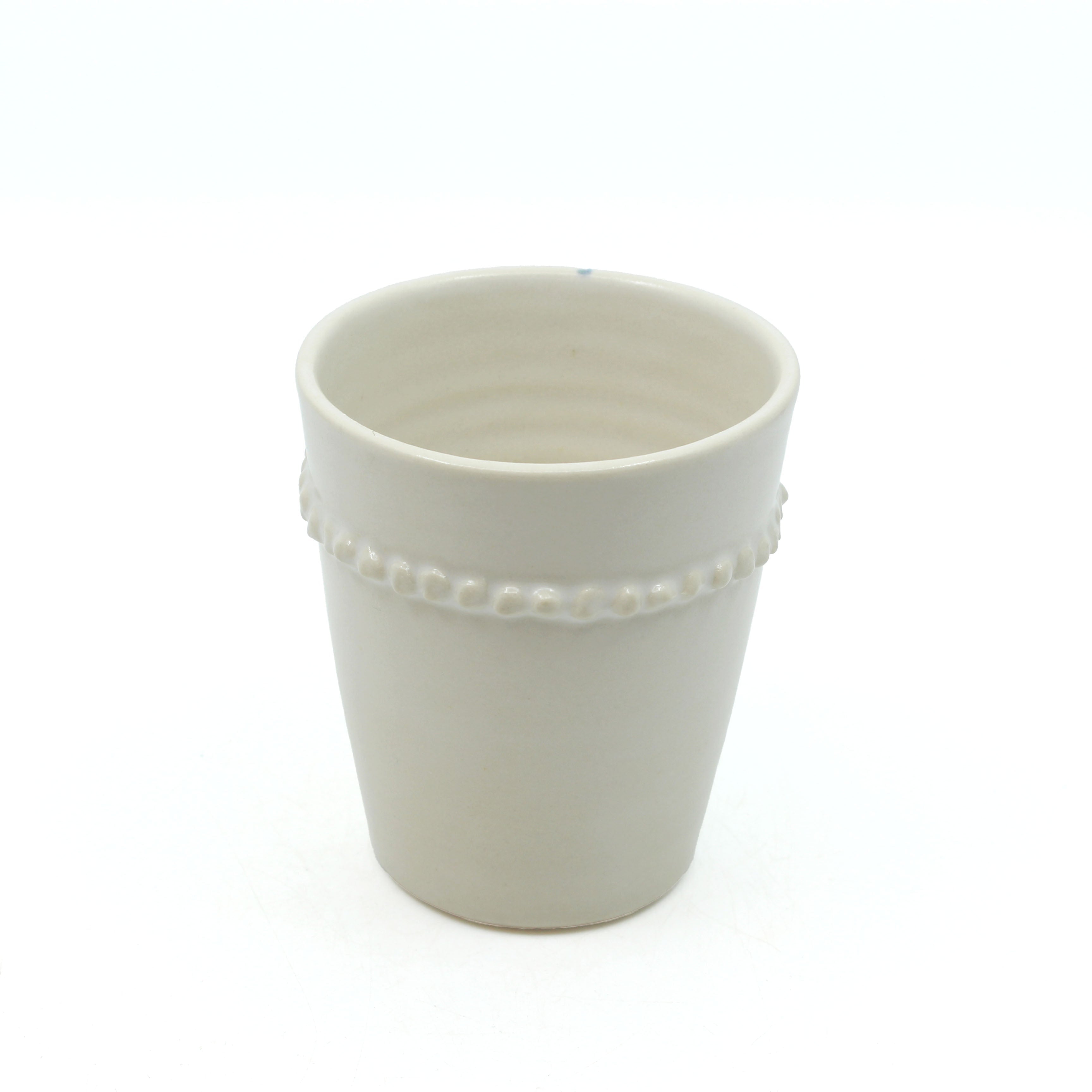 Pearl Latte Cup/Tumbler Ceramics Bec English White