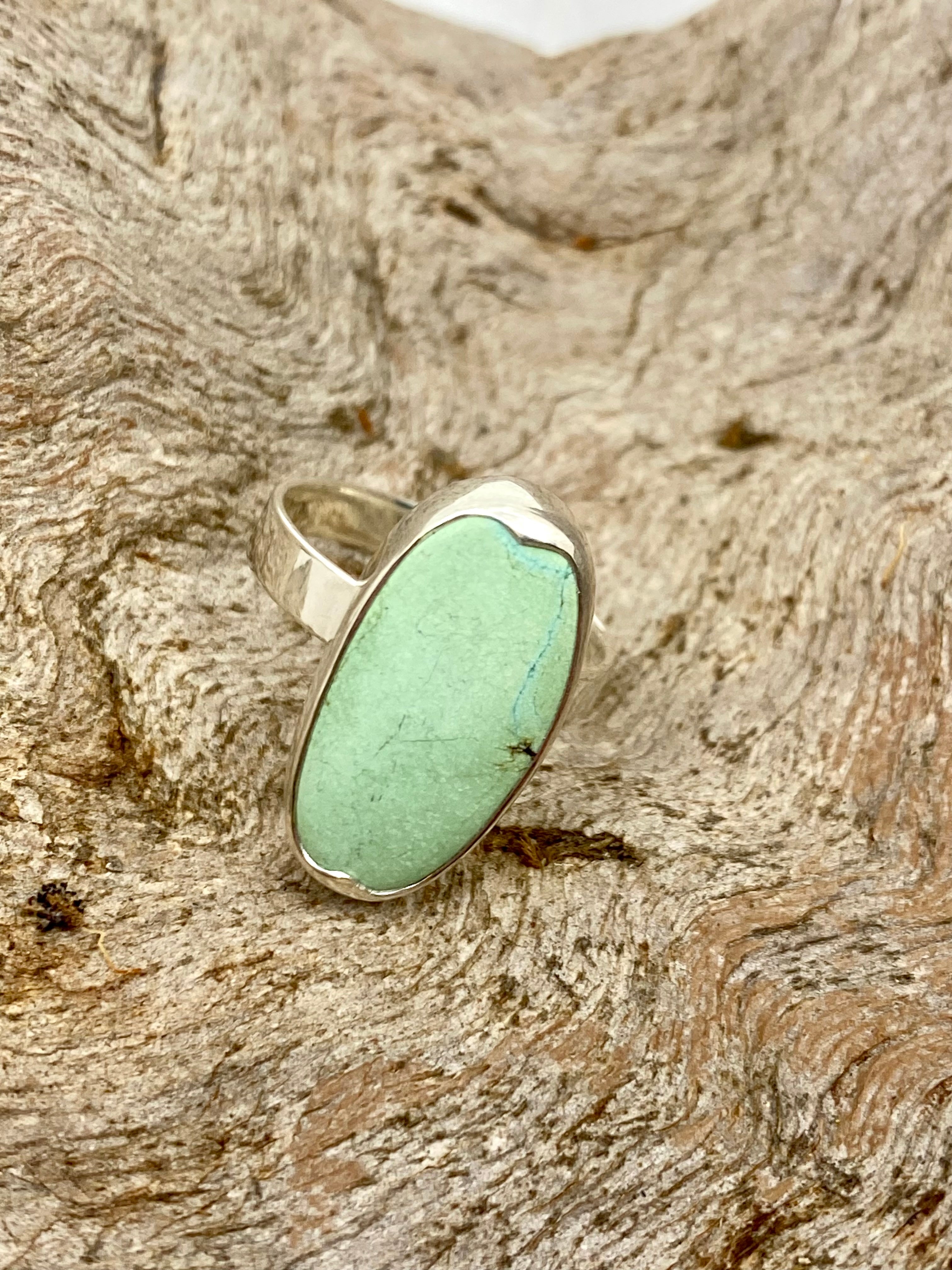 Green Australian turquoise ring 