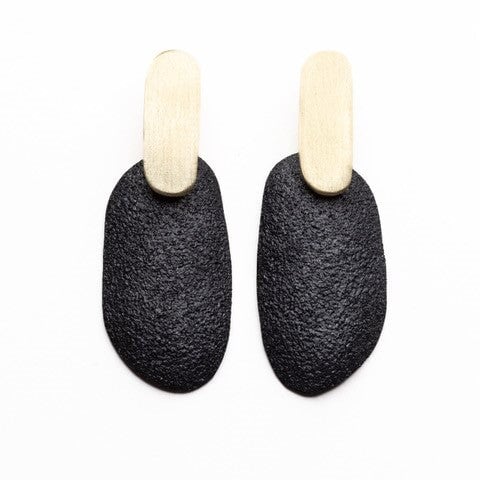 Brass Drop Earrings Jewellery Gabi Harris Quill