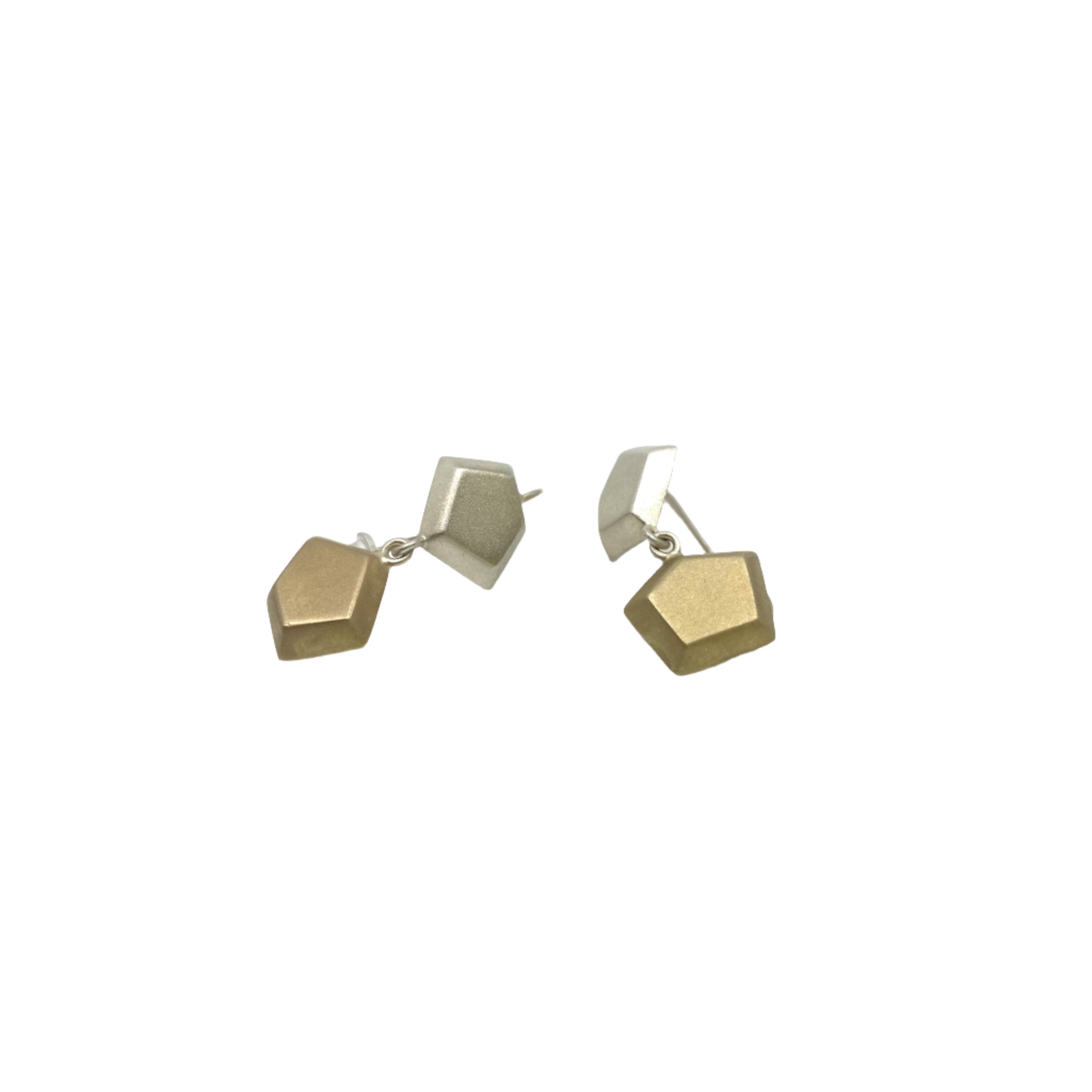 Earrings - Articulated Double Geo Jewellery Barbara Heath