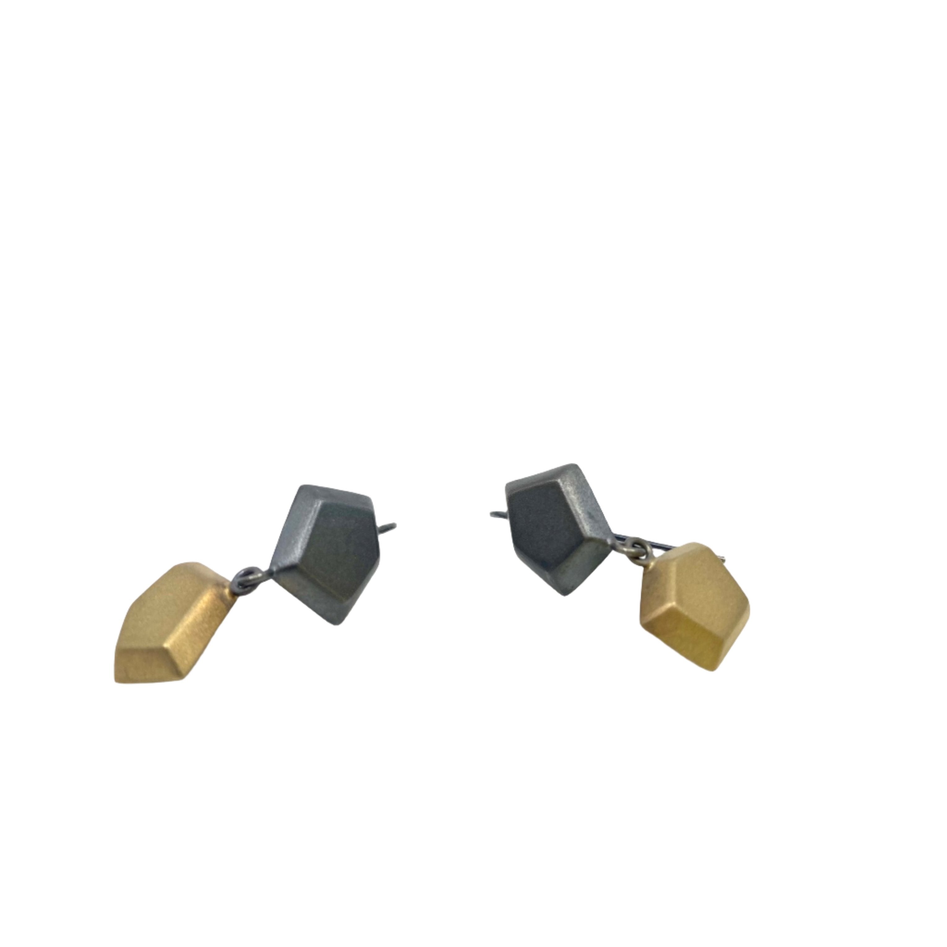 Earrings - Articulated Double Geo Jewellery Barbara Heath