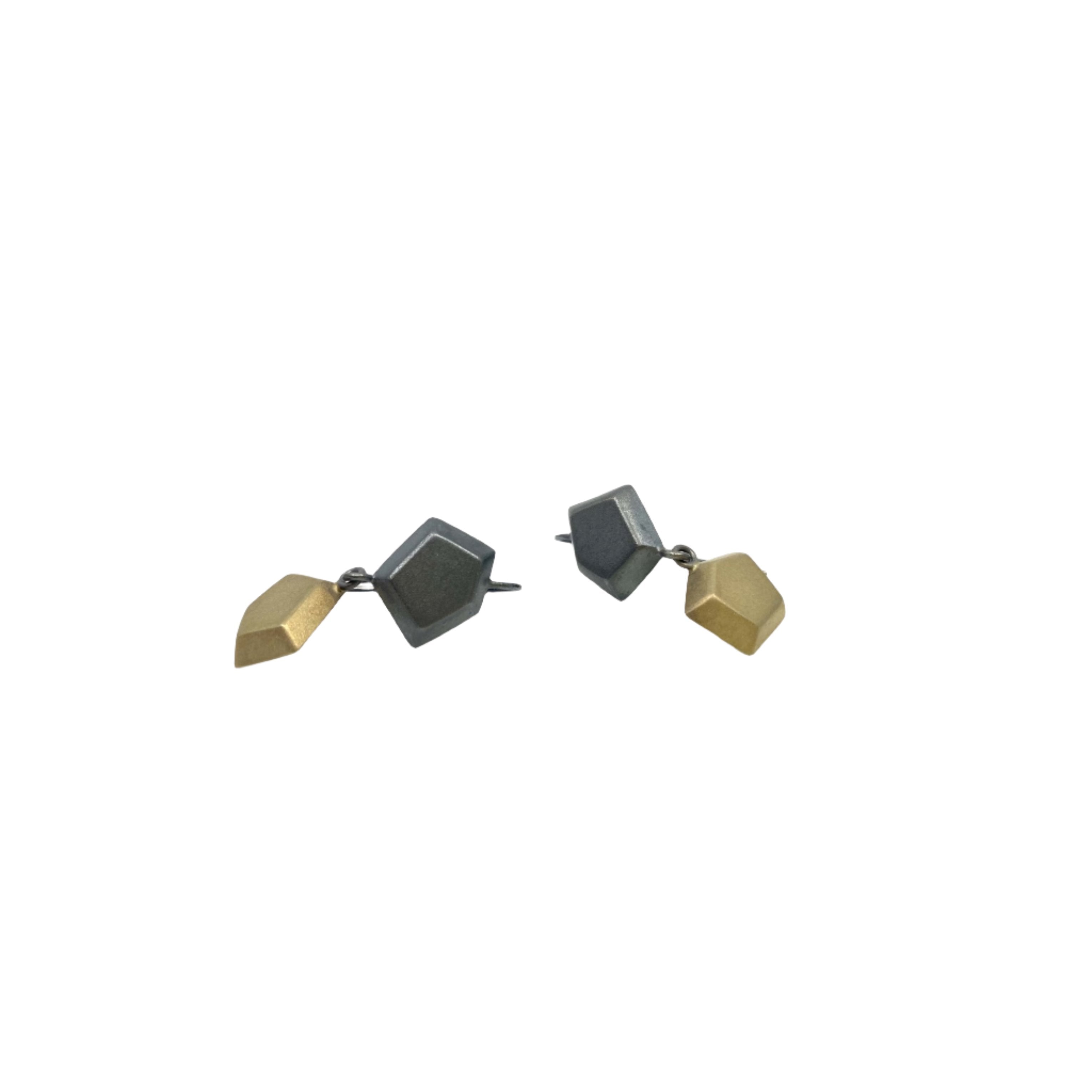 Earrings - Articulated Double Geo Jewellery Barbara Heath