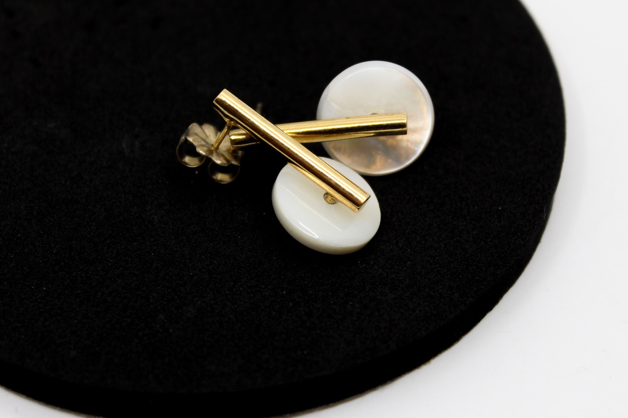 Mother of Pearl Earrings Jewellery Rock & Gold
