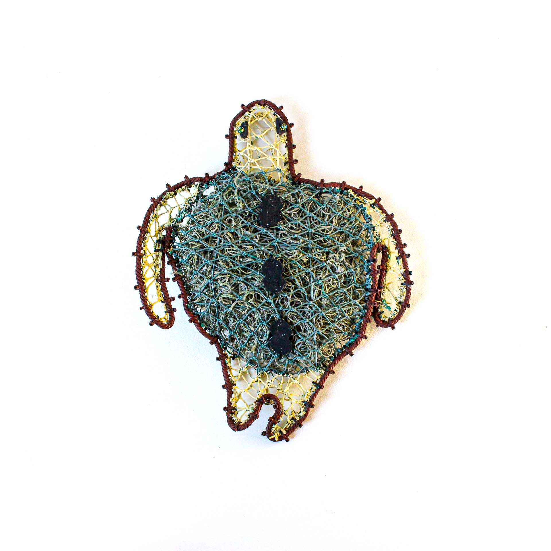 Thelma Norman - Sea Turtle in Ghost Net - 6-25 Textiles & Fibre Art Pormpuraaw Art & Culture Centre
