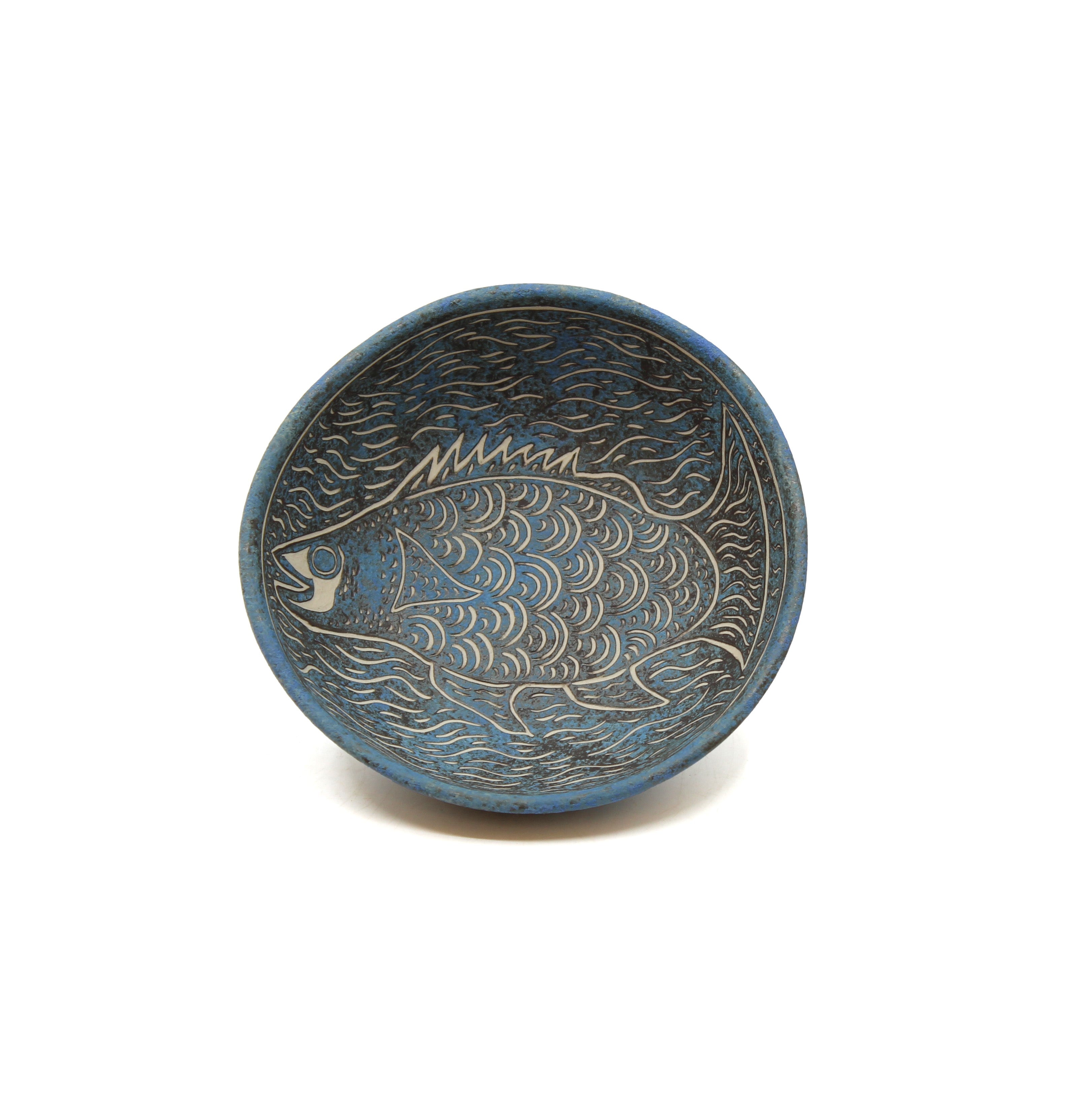Gregory Salt - Bayil (Jungle Perch) Ceramic Bowl - 815-14 Ceramics Yalanji Arts