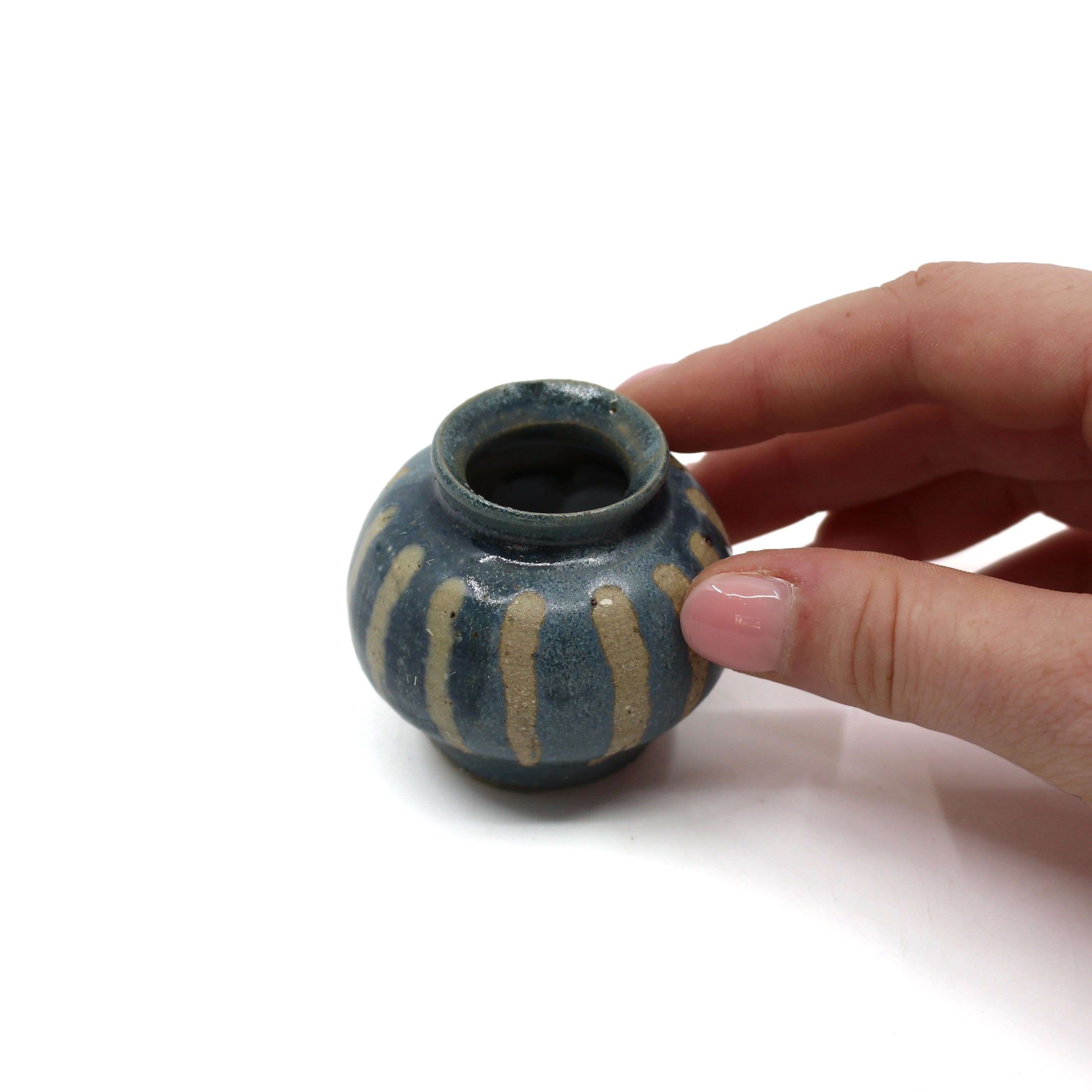 Mini striped pot Ceramics D H Makers