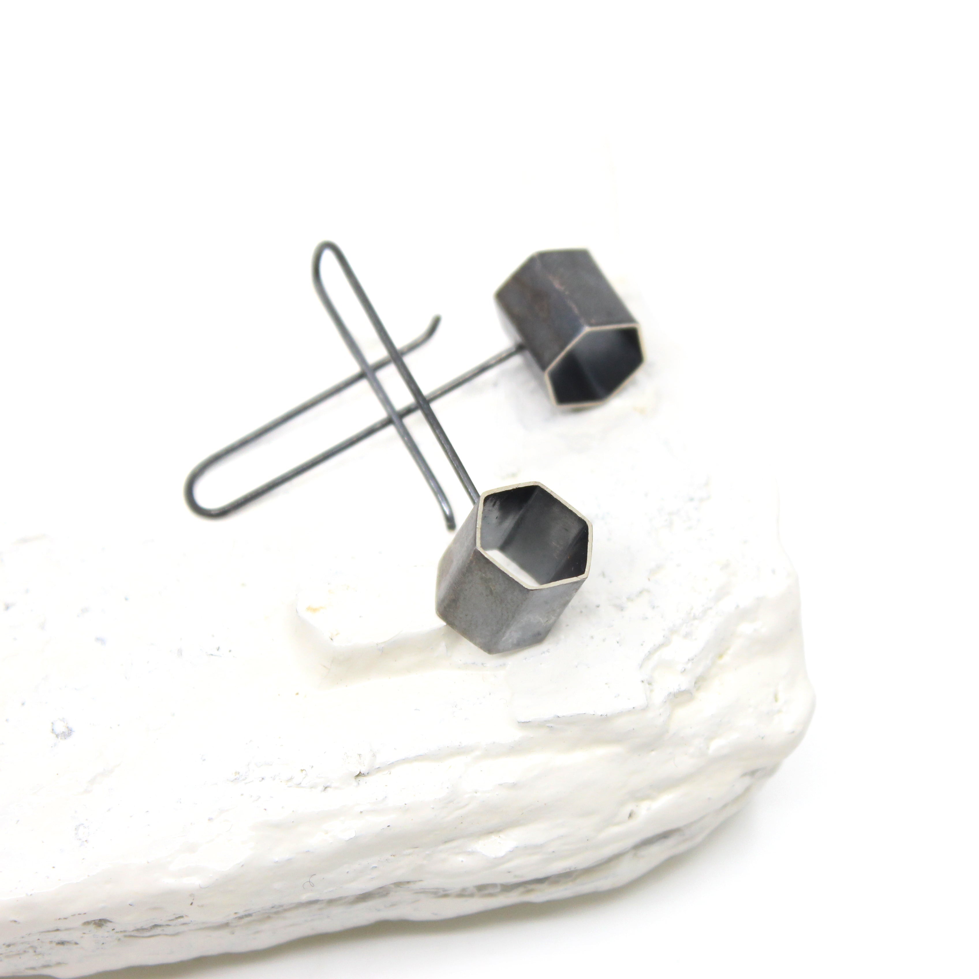 Hex Drop Earrings Jewellery Mari Hirata