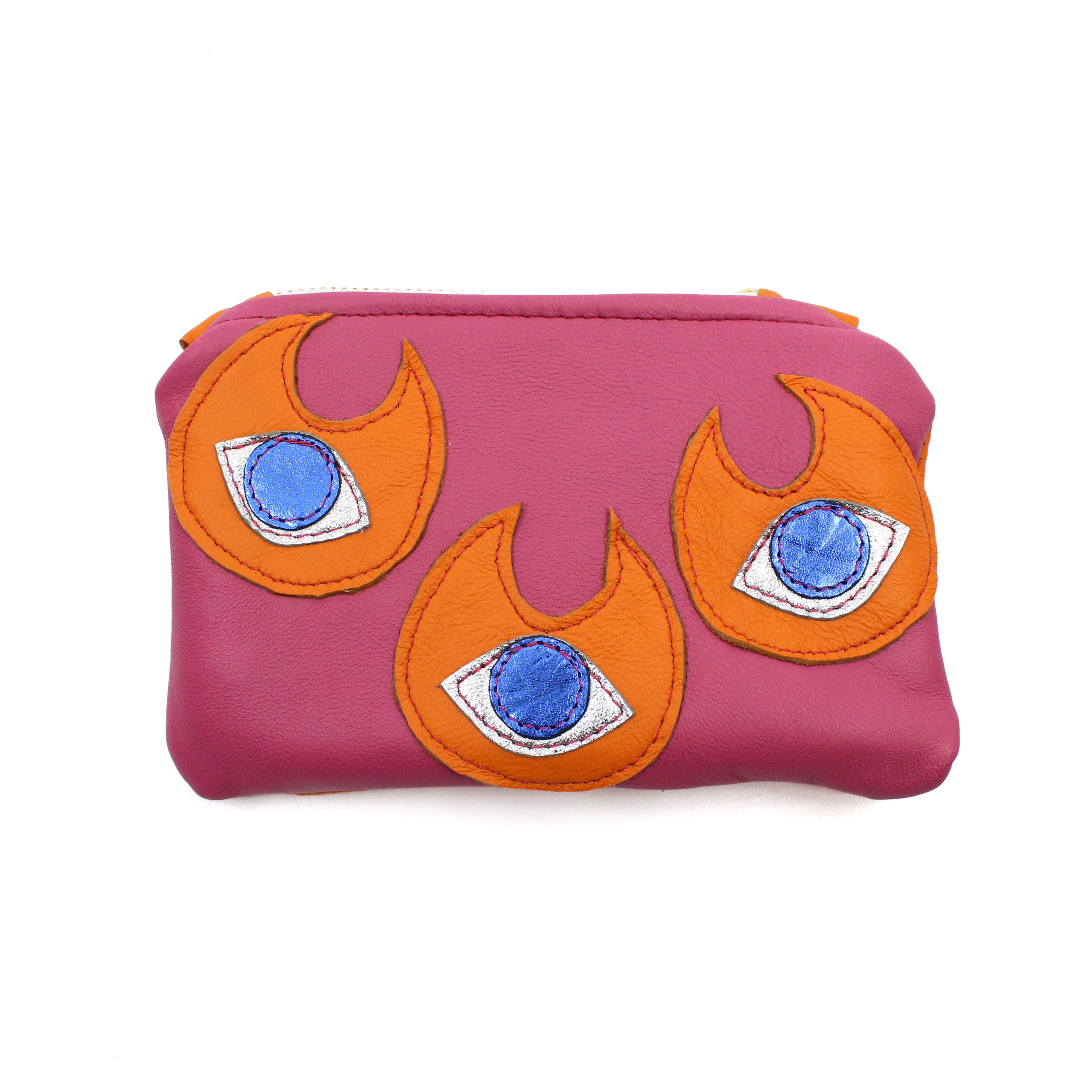 Small zip purse pink and orange Jewellery Kimi Schieren