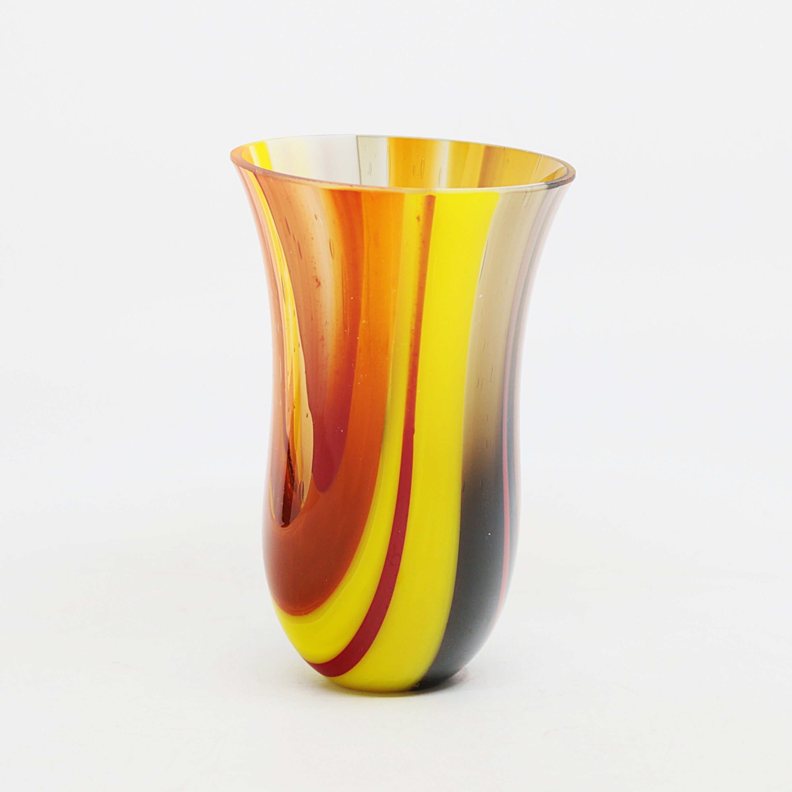 Short Ornamental Vessel - Autumnal Colours #2 Glass Brendan Eilola