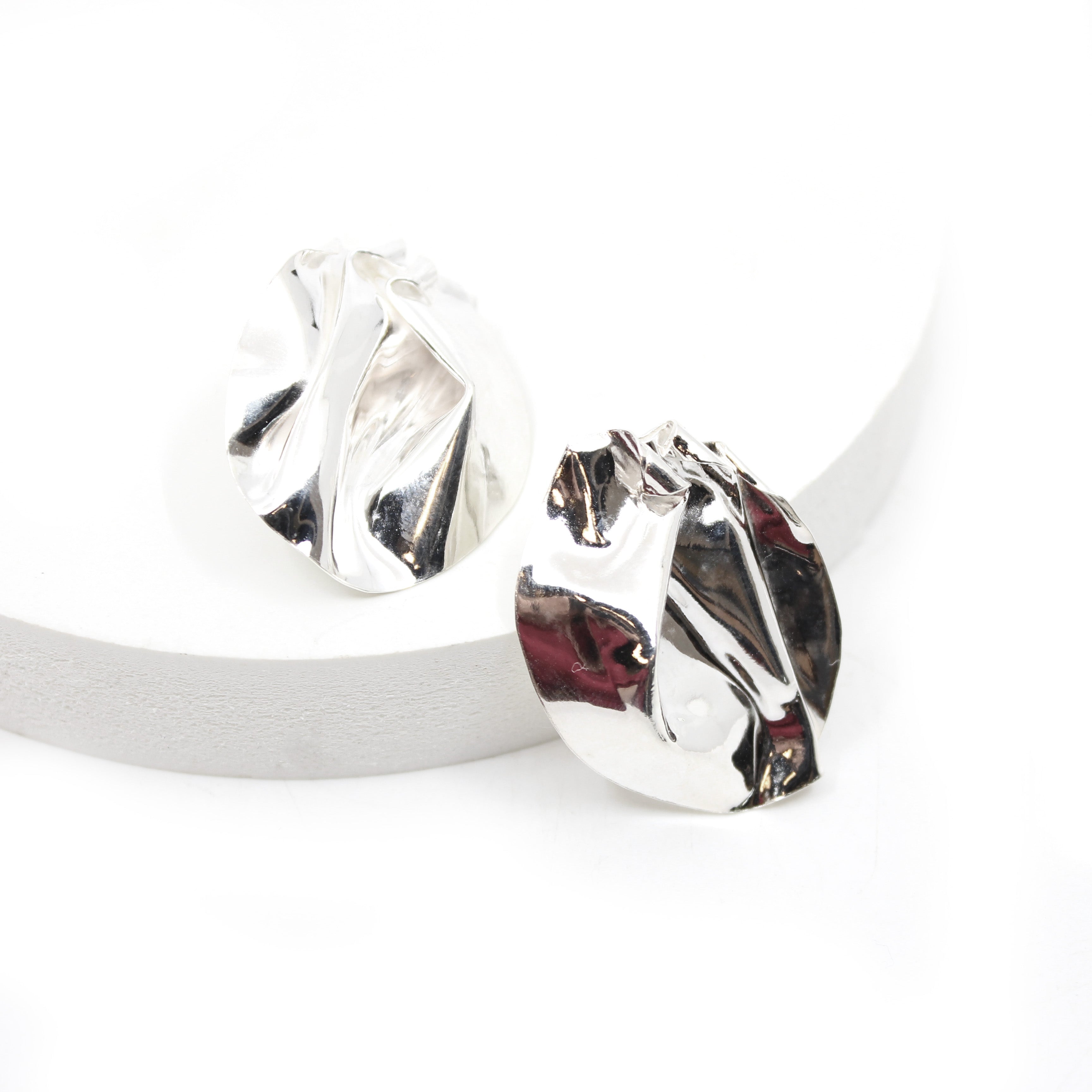 Fine Silver Studs Jewellery Nicola Knackstredt FSSIV-P: IV - Curls
