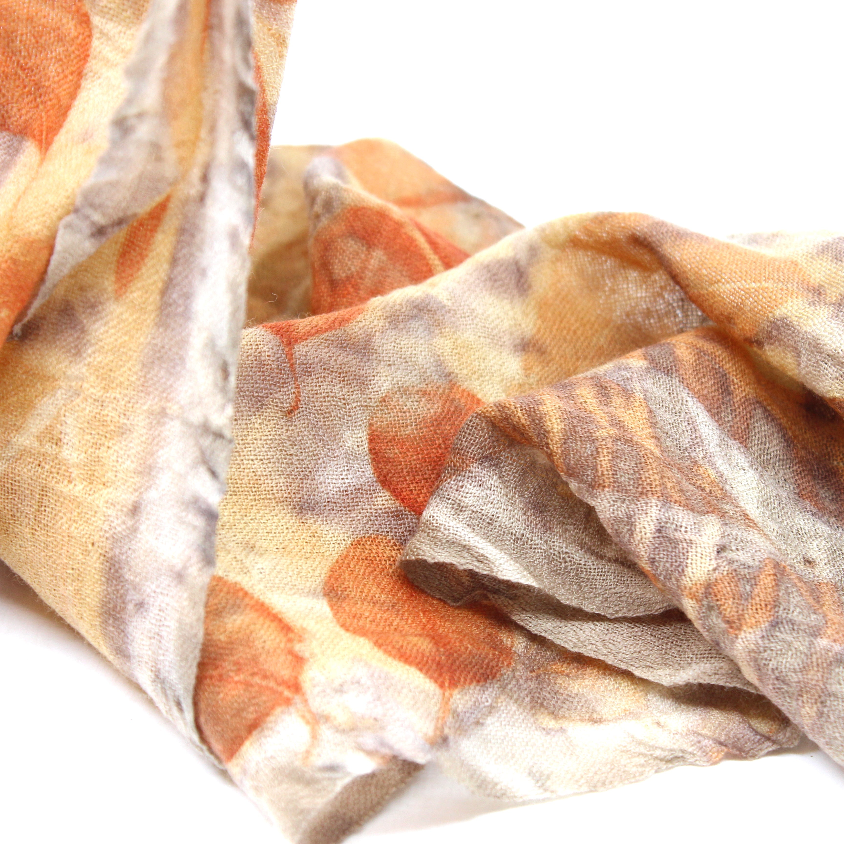 Australian Plant Dyed Shawl Textiles & Fibre Art BirdTribe Wearable Art (Nina Lavarini Dawson) Medium