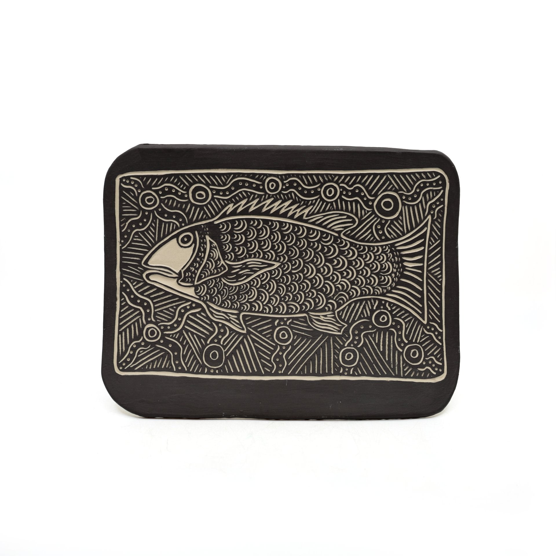Gregory Salt - Bayil (Jungle Perch) - 441-24 Ceramics Yalanji Arts