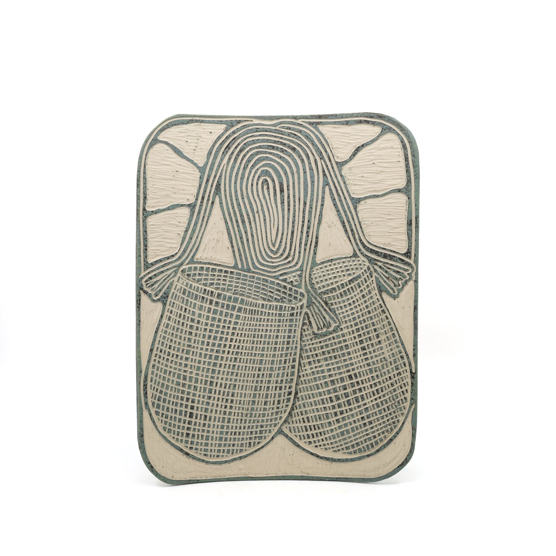 Vanessa Cannon - Kakan (Black Palm) Dillybag - 1068-24 Ceramics Yalanji Arts