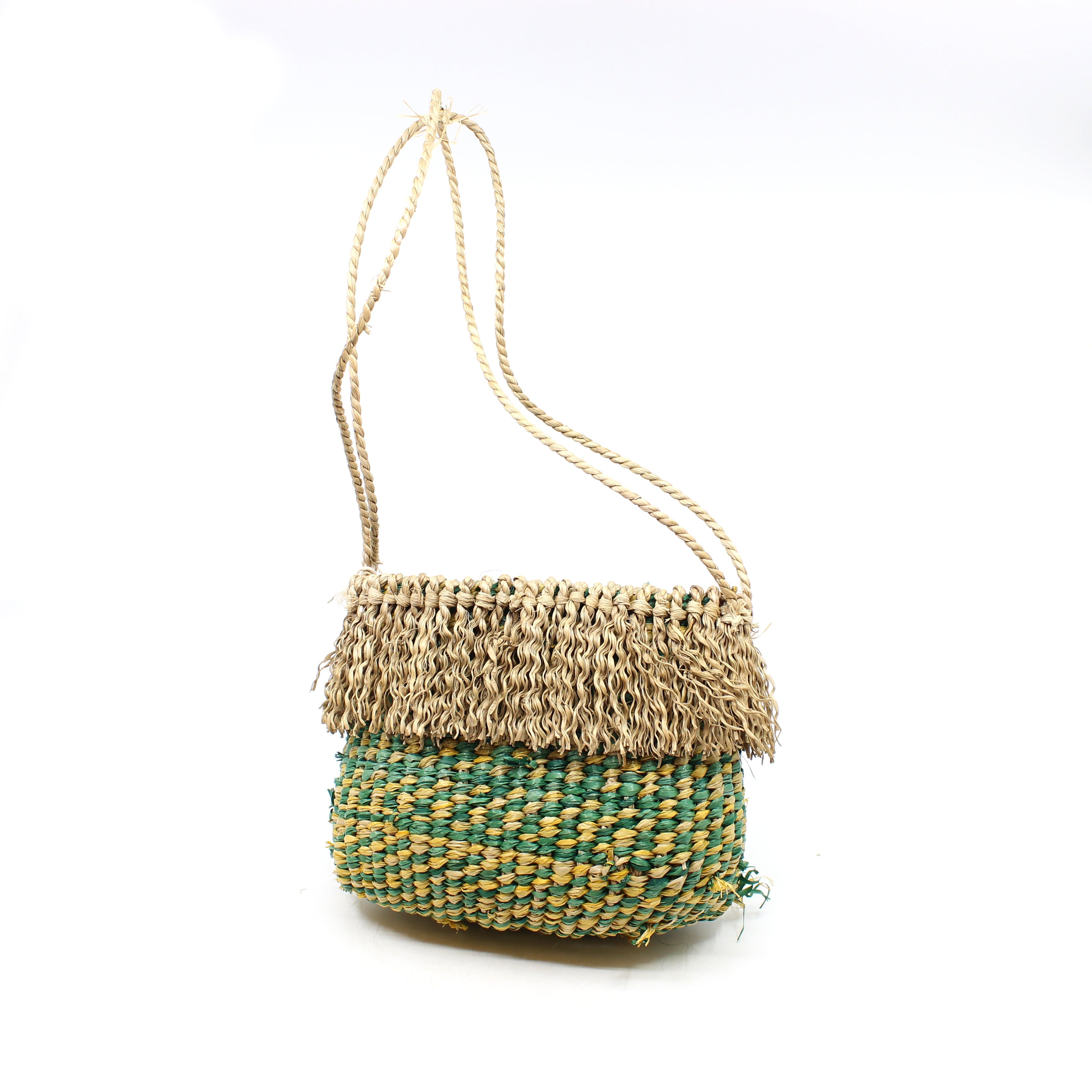 Bag in green/yellow Fibre Art MOA ARTS