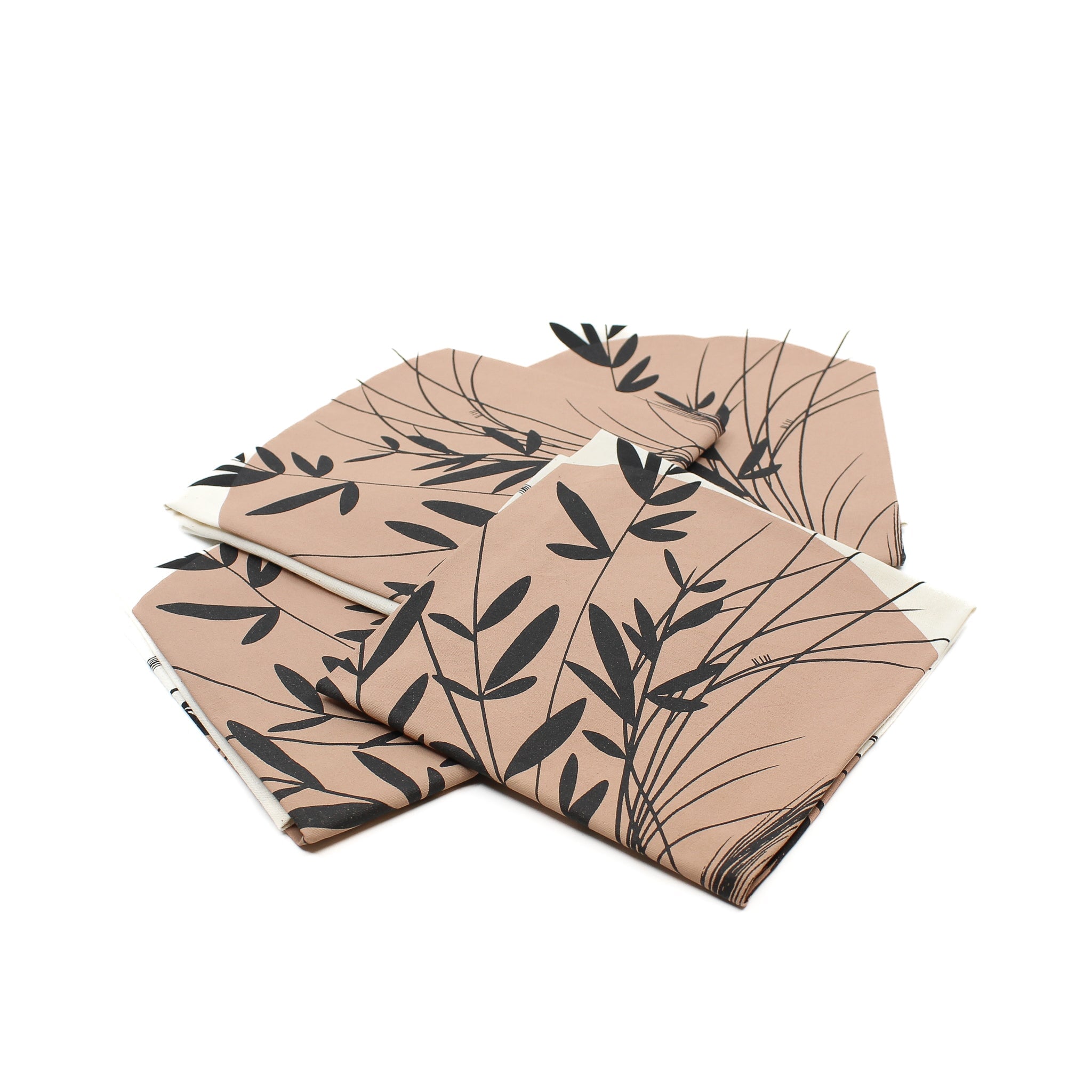 Maria Emilia Sauri Napkins (Set of 4) Textiles & Fibre Art Maria Emilia Sauri Screenprinter Floral - Terracotta/Green