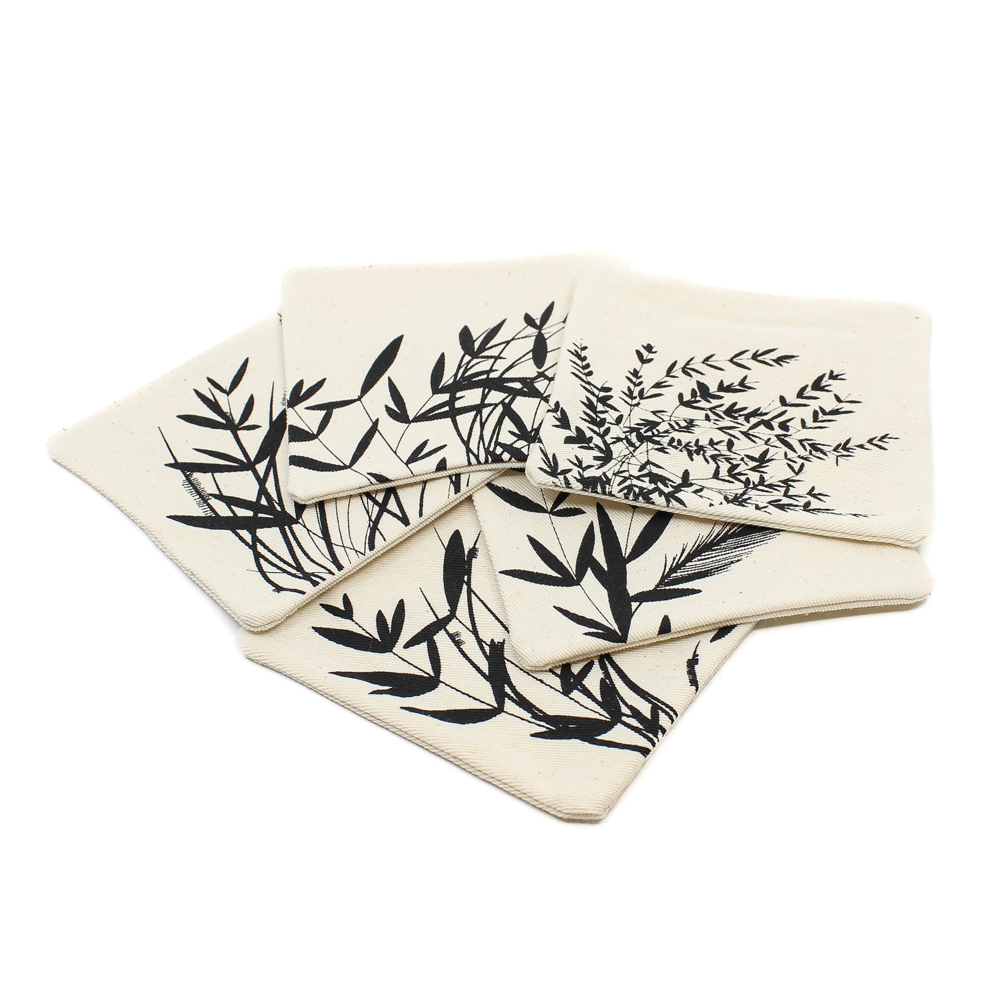 Maria Emilia Sauri Coasters (Set of 5) Textiles & Fibre Art Maria Emilia Sauri Screenprinter Natural Seeded