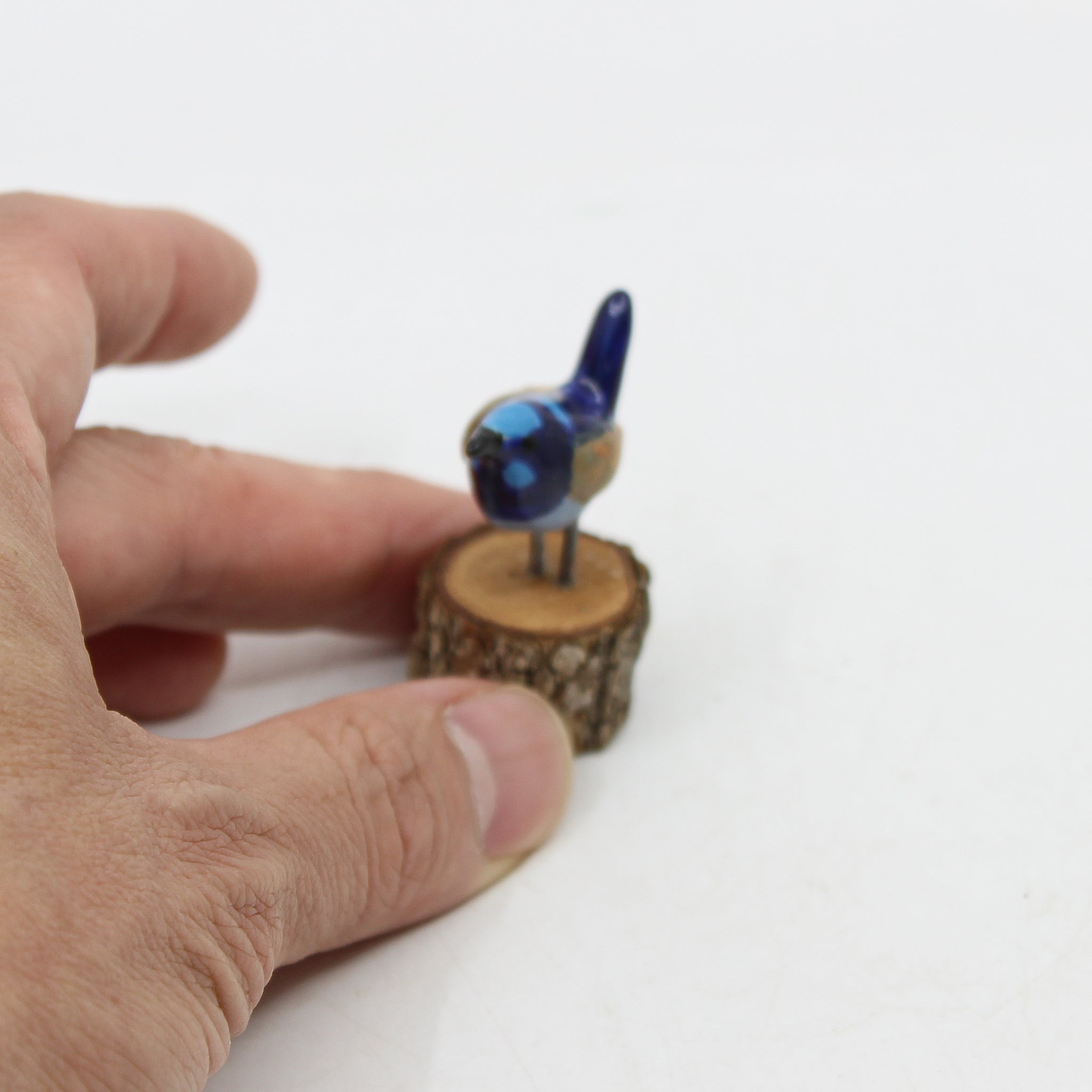 Mini-Bird Series Ceramics Green Bird Ceramics King Parrot