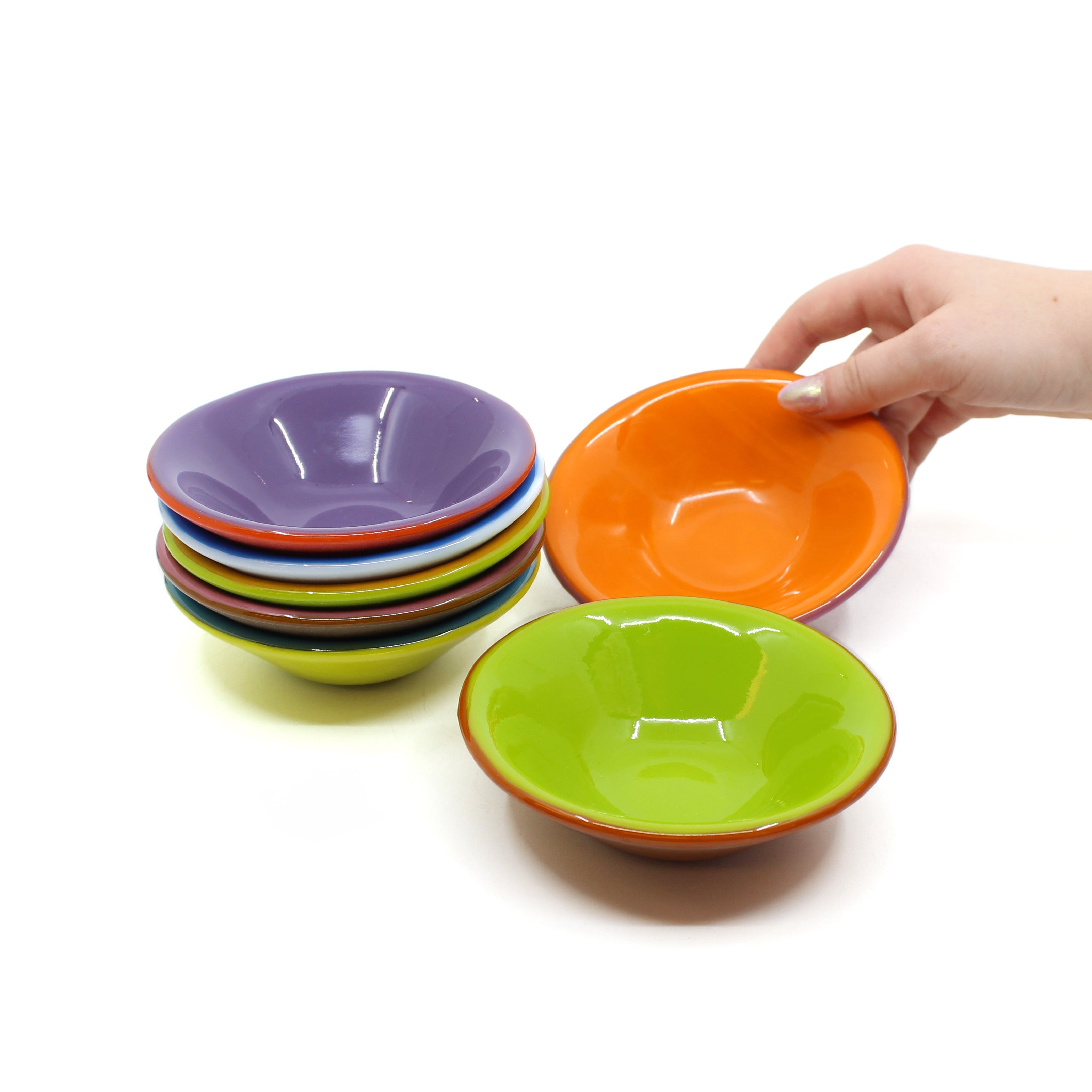 Dual Colour Opaque Glass Gelato Bowls Glass Brendan Eilola