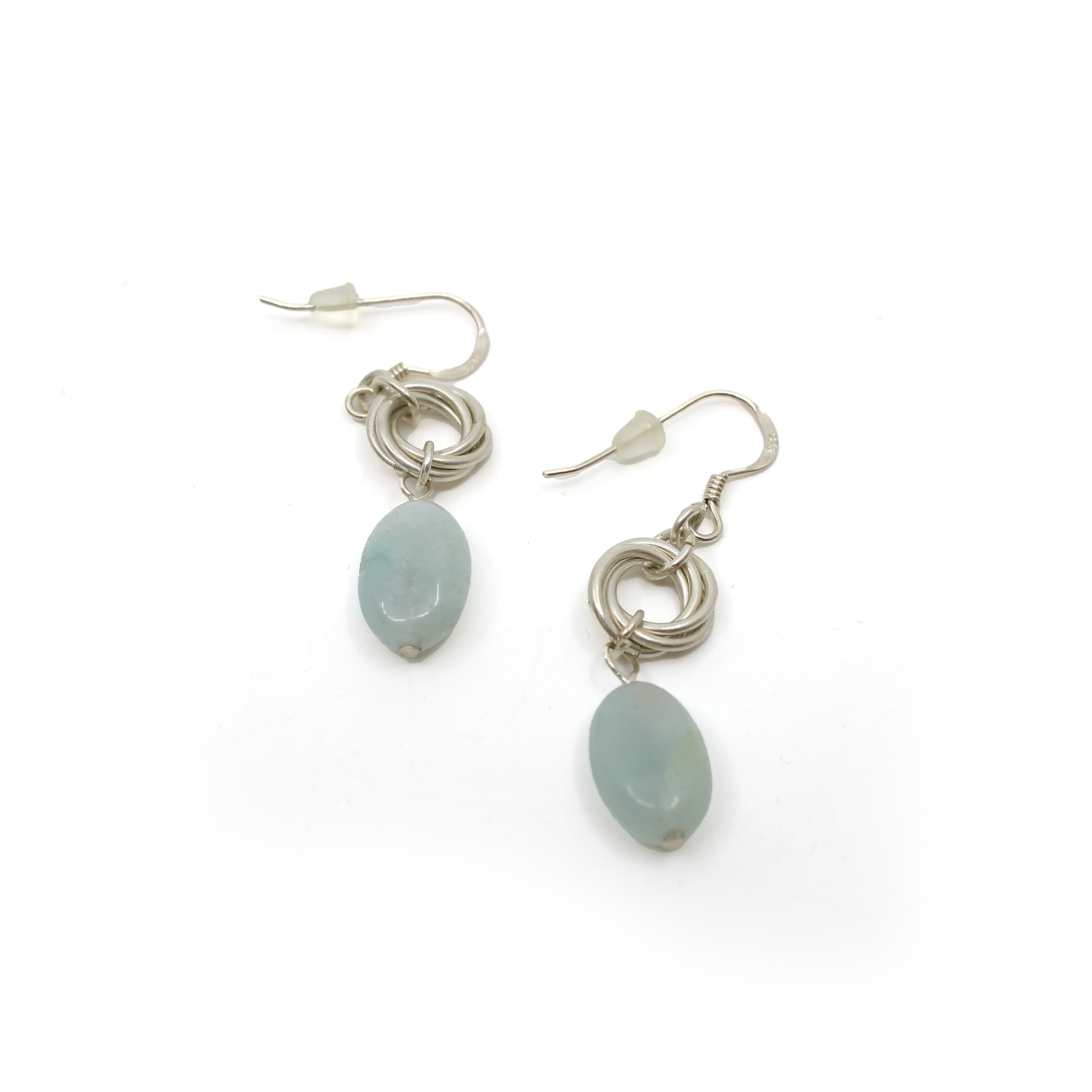 Mobius Ringand Amazonite Earrings - Stg Silver - by Florence Joly Jewellery Florence Joly (Wire & Co Jewellery)