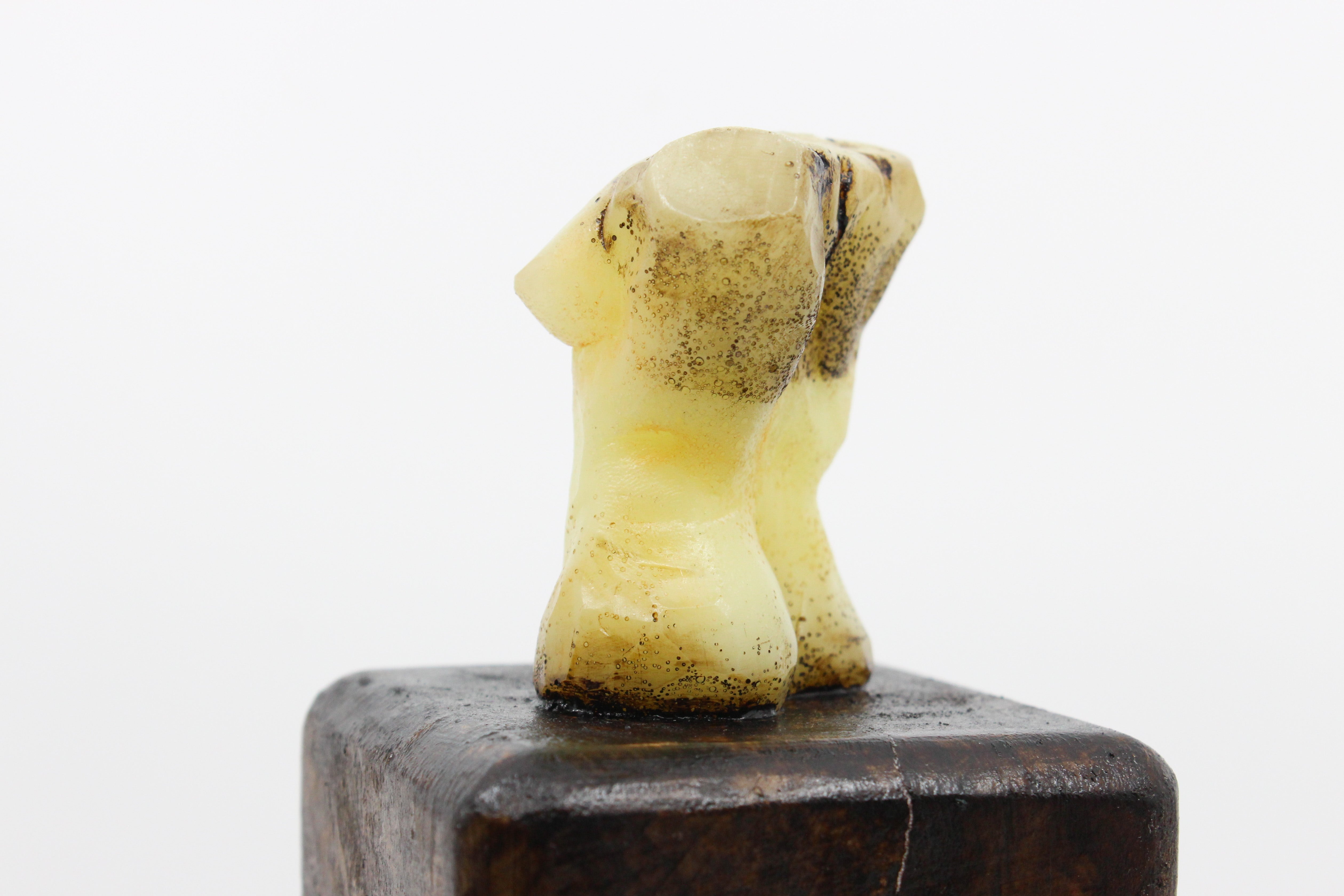 February Two Resin and Wood Torso Statuette
