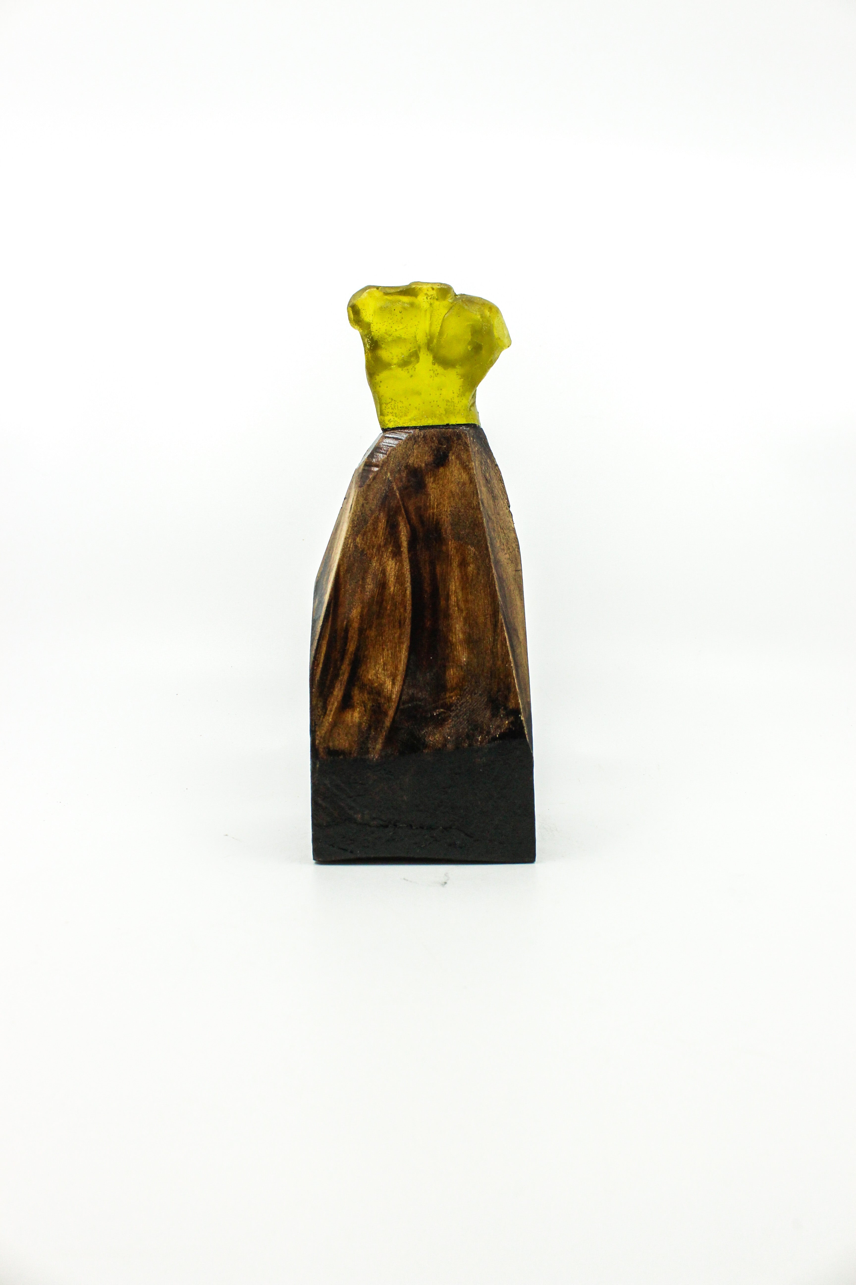 January One Resin and Wood Torso Statuette