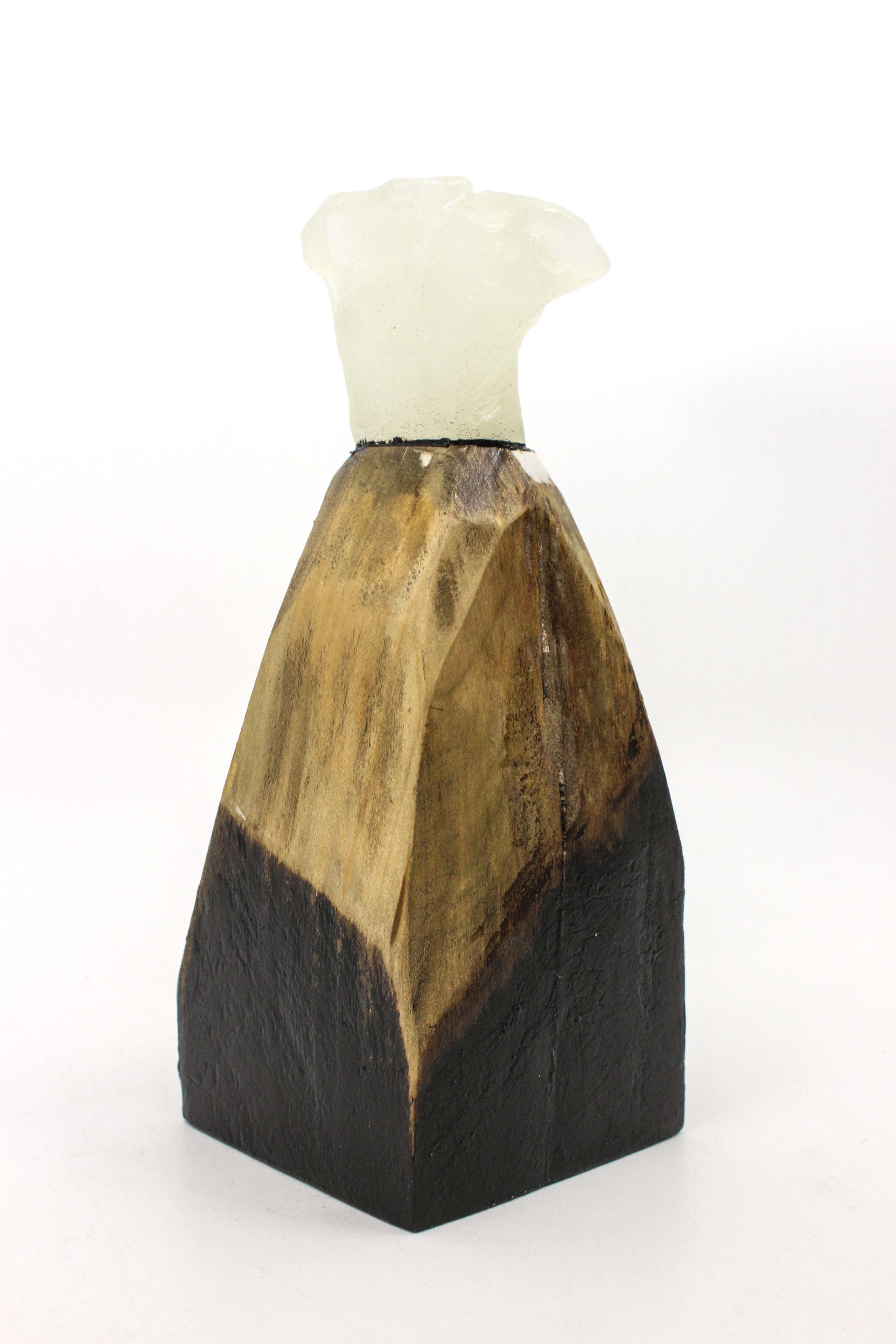 January Three Resin and Wood Torso Statuette