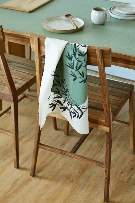 Maria Emilia Sauri Tea Towel Textiles & Fibre Art Maria Emilia Sauri Screenprinter Floral - Purple/Pink