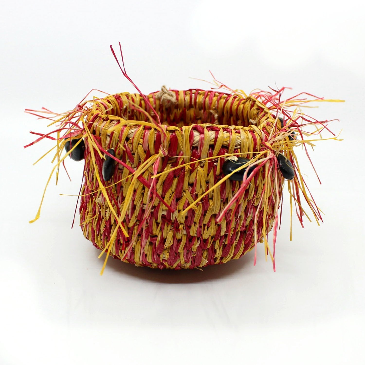 Basket in Reds and Yellows
