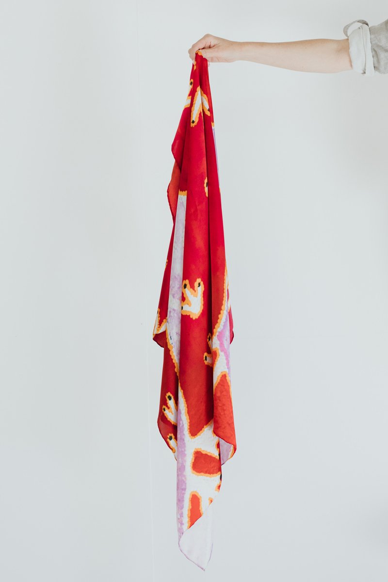 One of Twelve Tjulpu scarf by Nyanu Watson