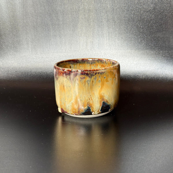 Drippy Autumnleaf dimple cup small Ceramics Tabby Ceramics 
