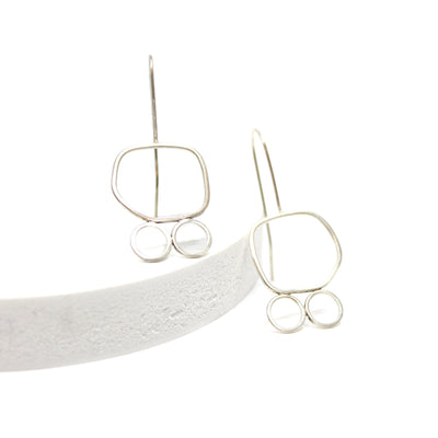 Sterling silver wire frame earrings S Jewellery Chloe Waddell 3-frame 
