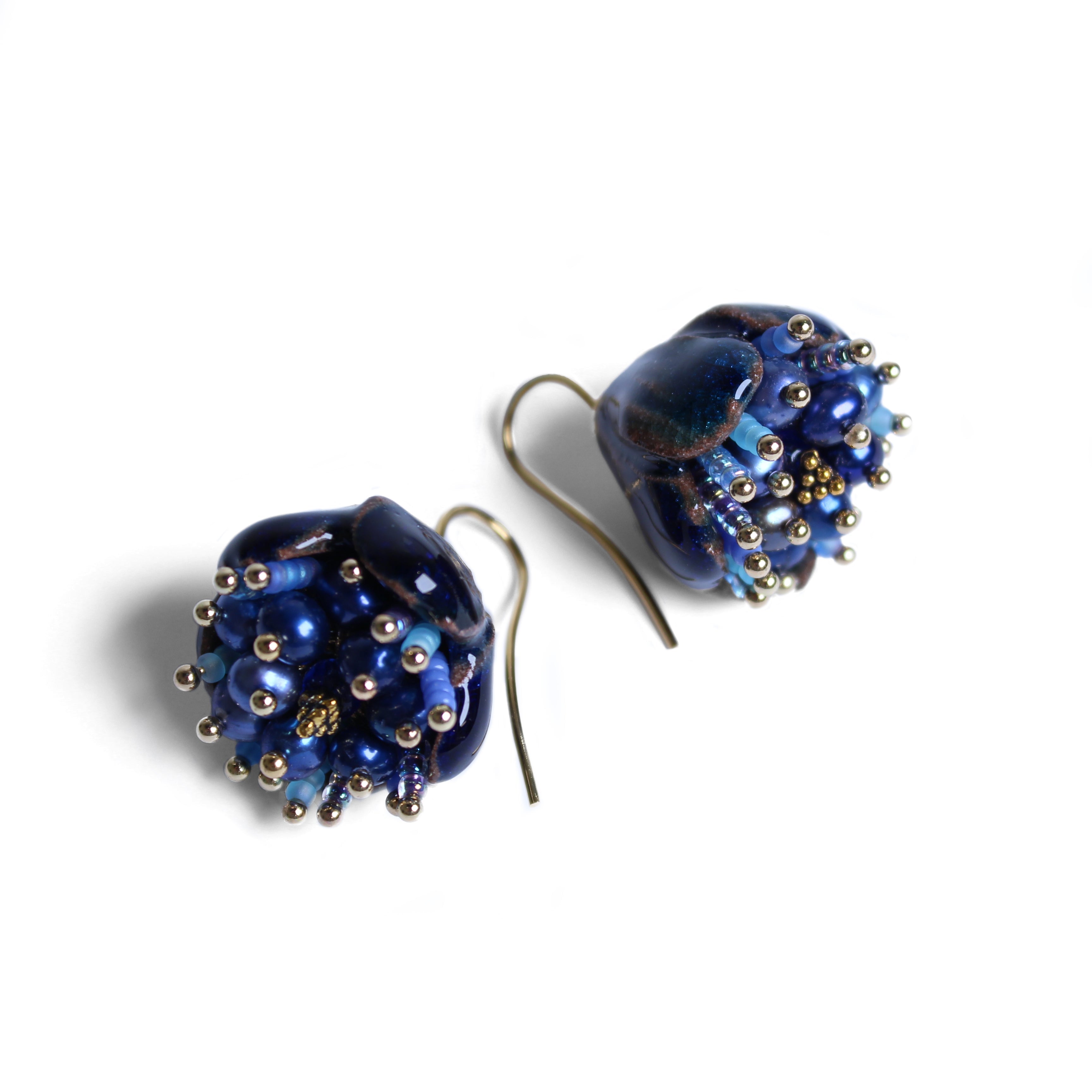 PIXIE BELLE Earrings Jewellery Julia Bramich Deep blue 