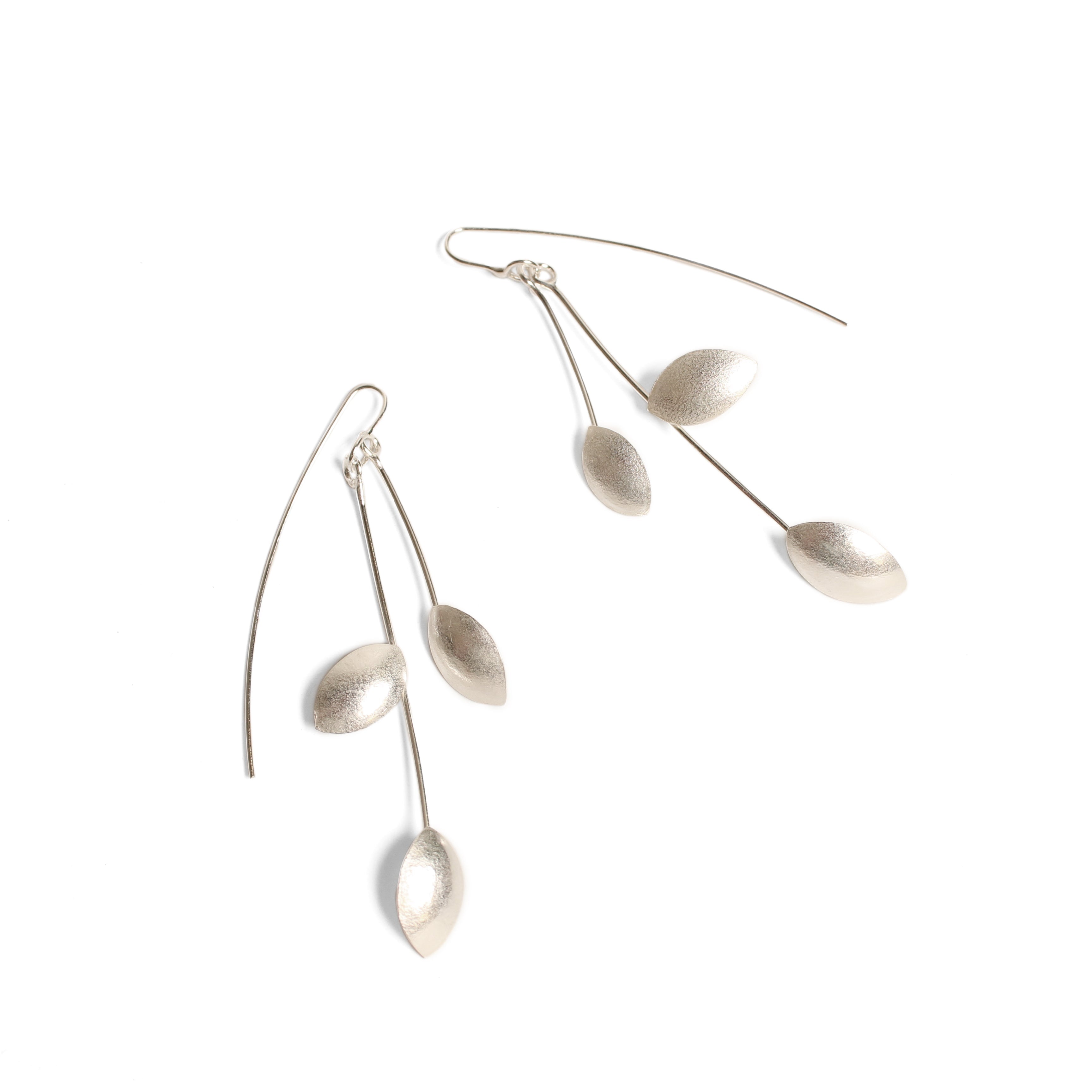 Silver Leaf Earrings Jewellery Shimara Carlow 