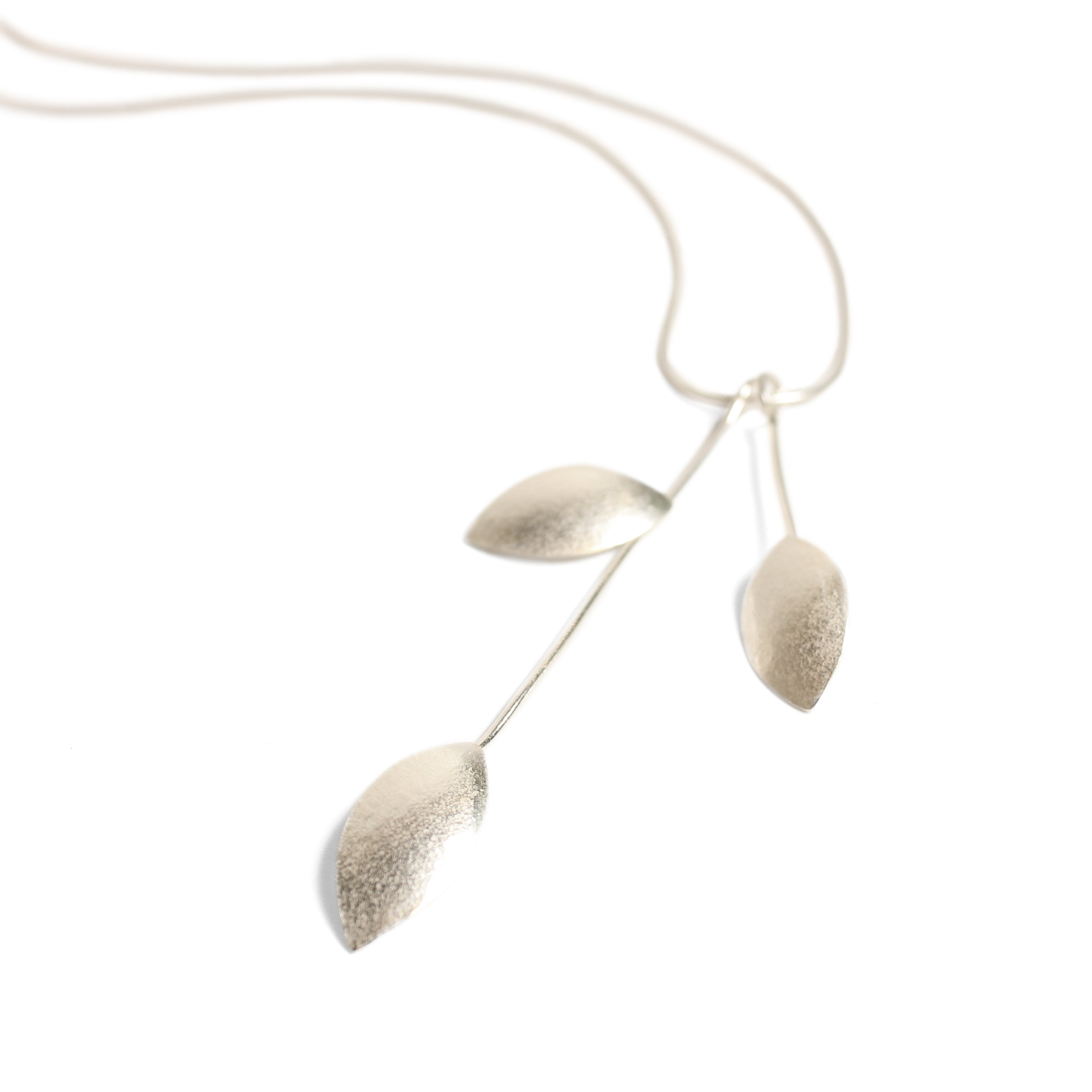Silver Leaf Pendant Jewellery Shimara Carlow 