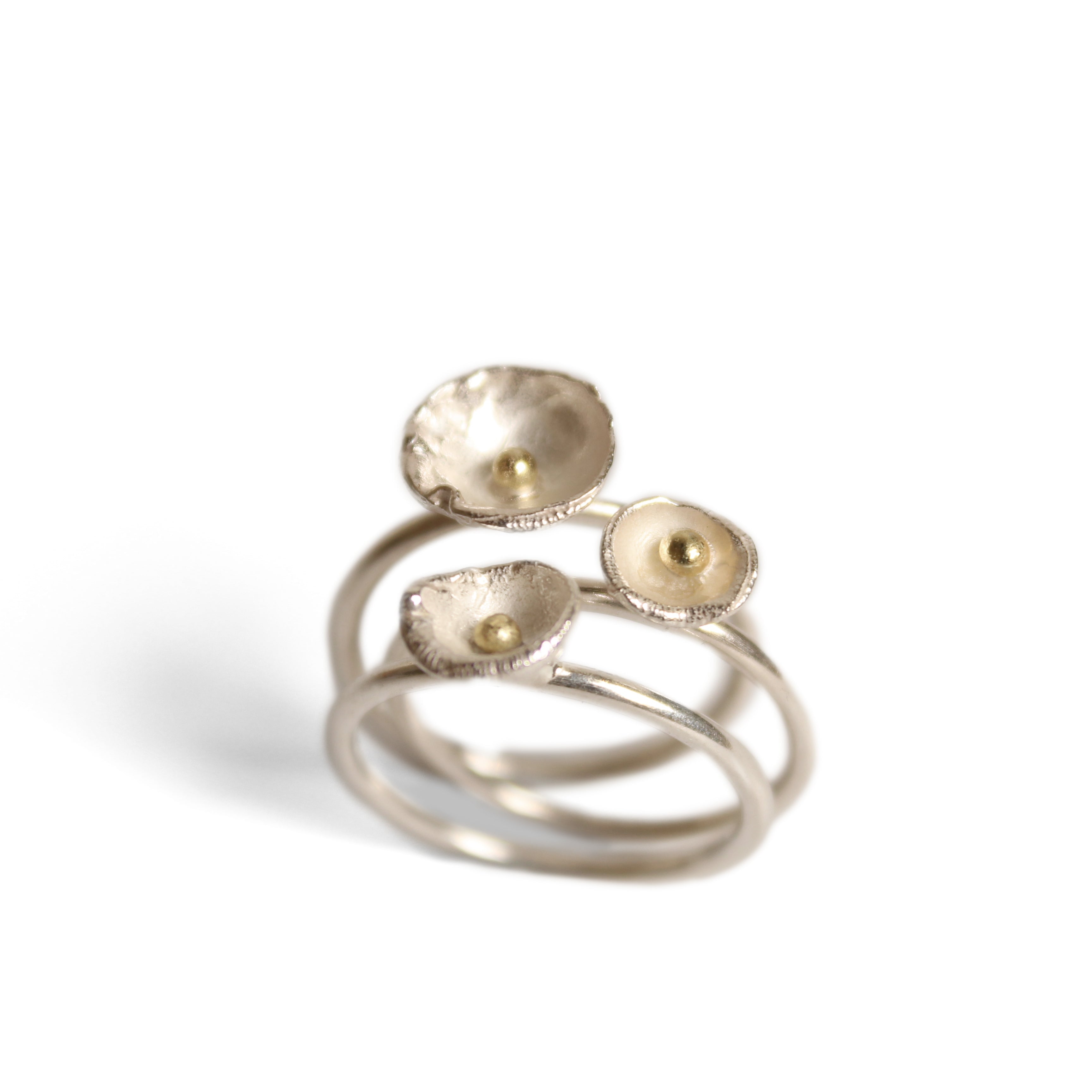 3 XS Acorn Cup Rings (Set) Jewellery Shimara Carlow 