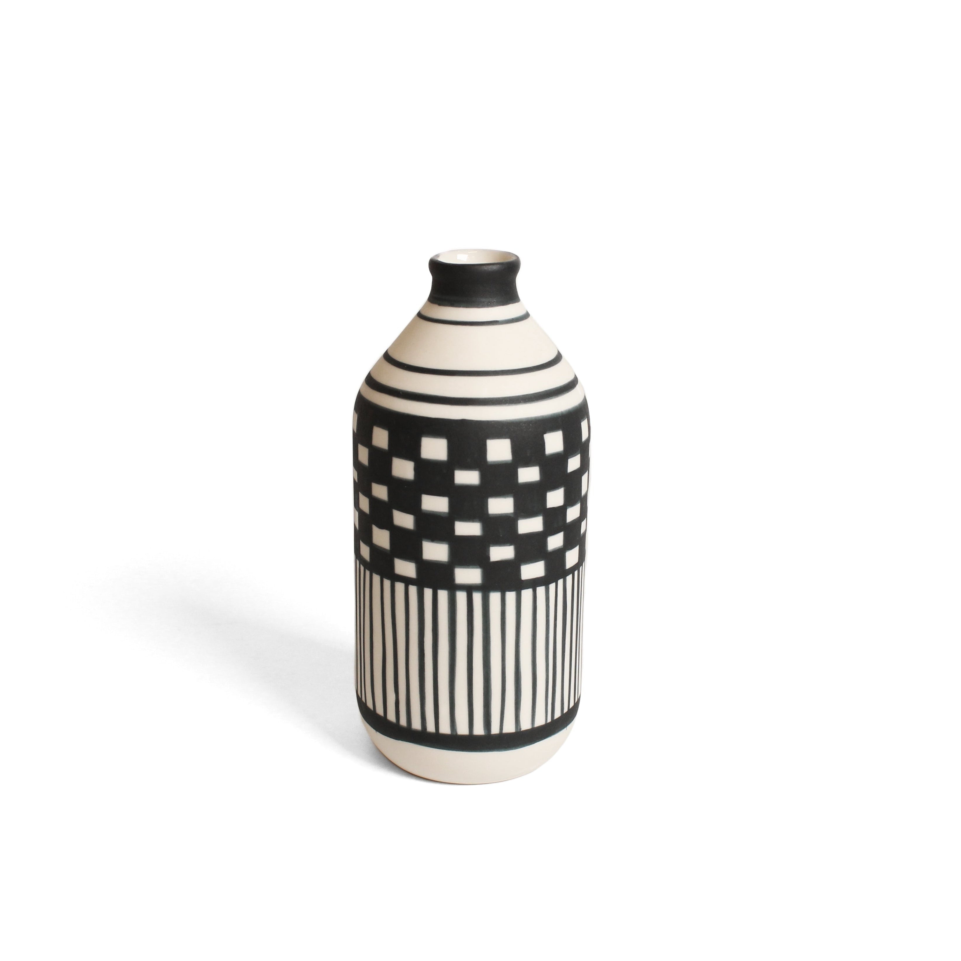 Geometric Bottle Vase Ceramics Ronelle Clarke 