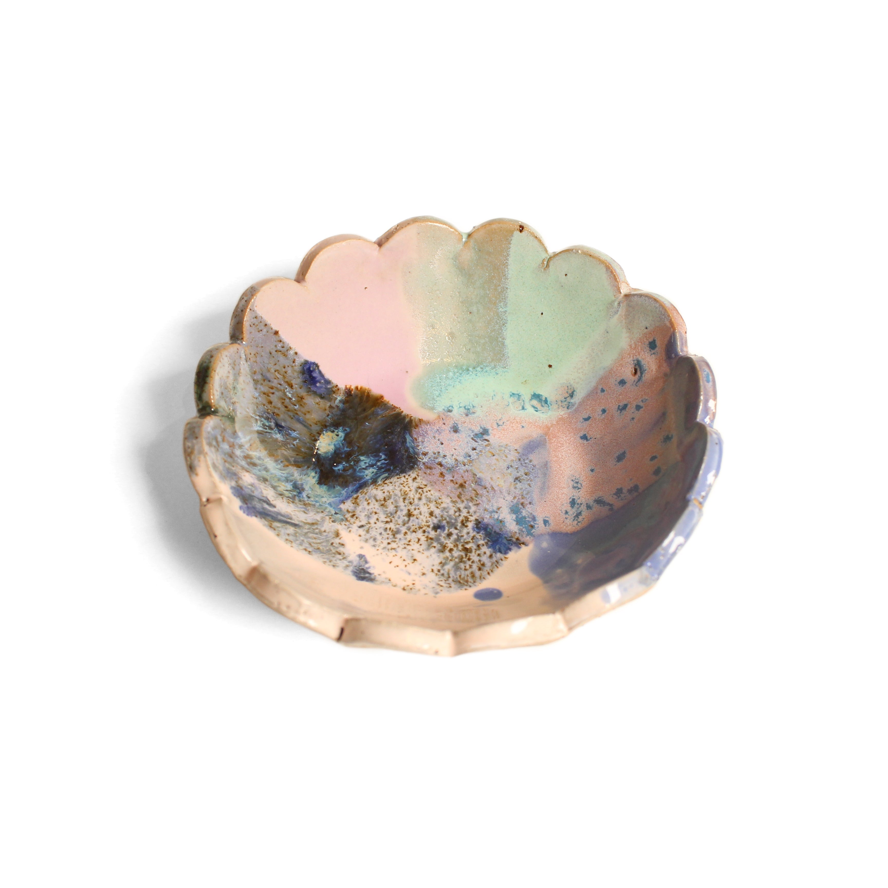 Small Scalloped Bowl Ceramics D H Makers 